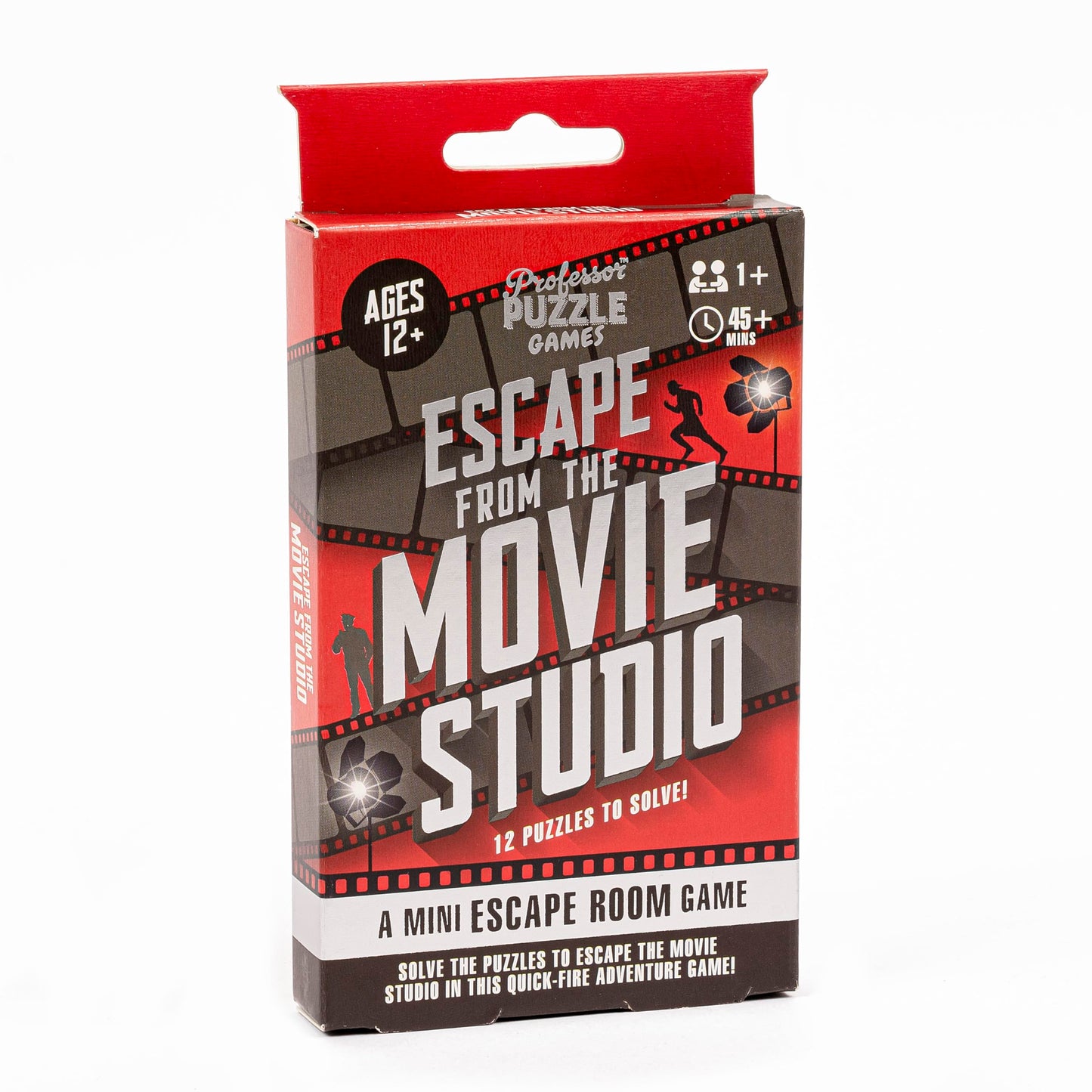 Professor Puzzle: Escape from The Movie Studio – 12-Puzzle Tabletop Escape Room Game for 1+ Players