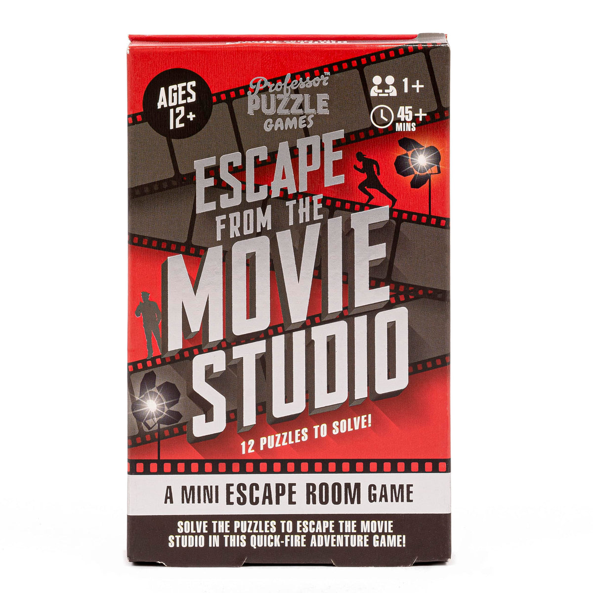 Professor Puzzle: Escape from The Movie Studio – 12-Puzzle Tabletop Escape Room Game for 1+ Players