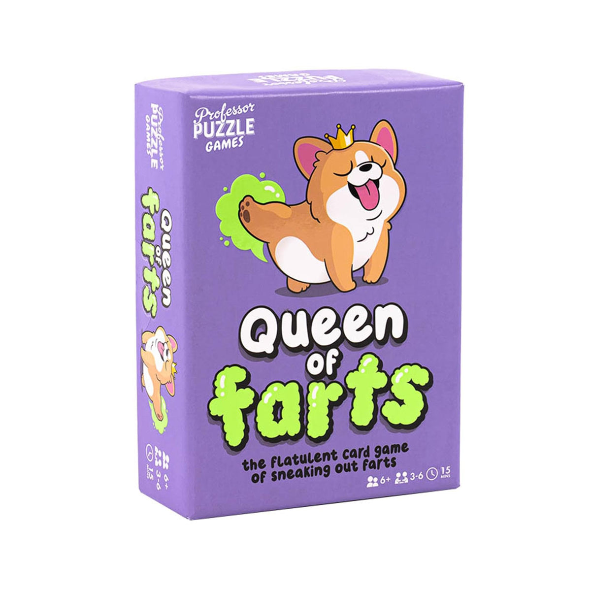 Queen of Farts Game by Professor PUZZLE | Hilarious Animal Card Game for 3-6 Players