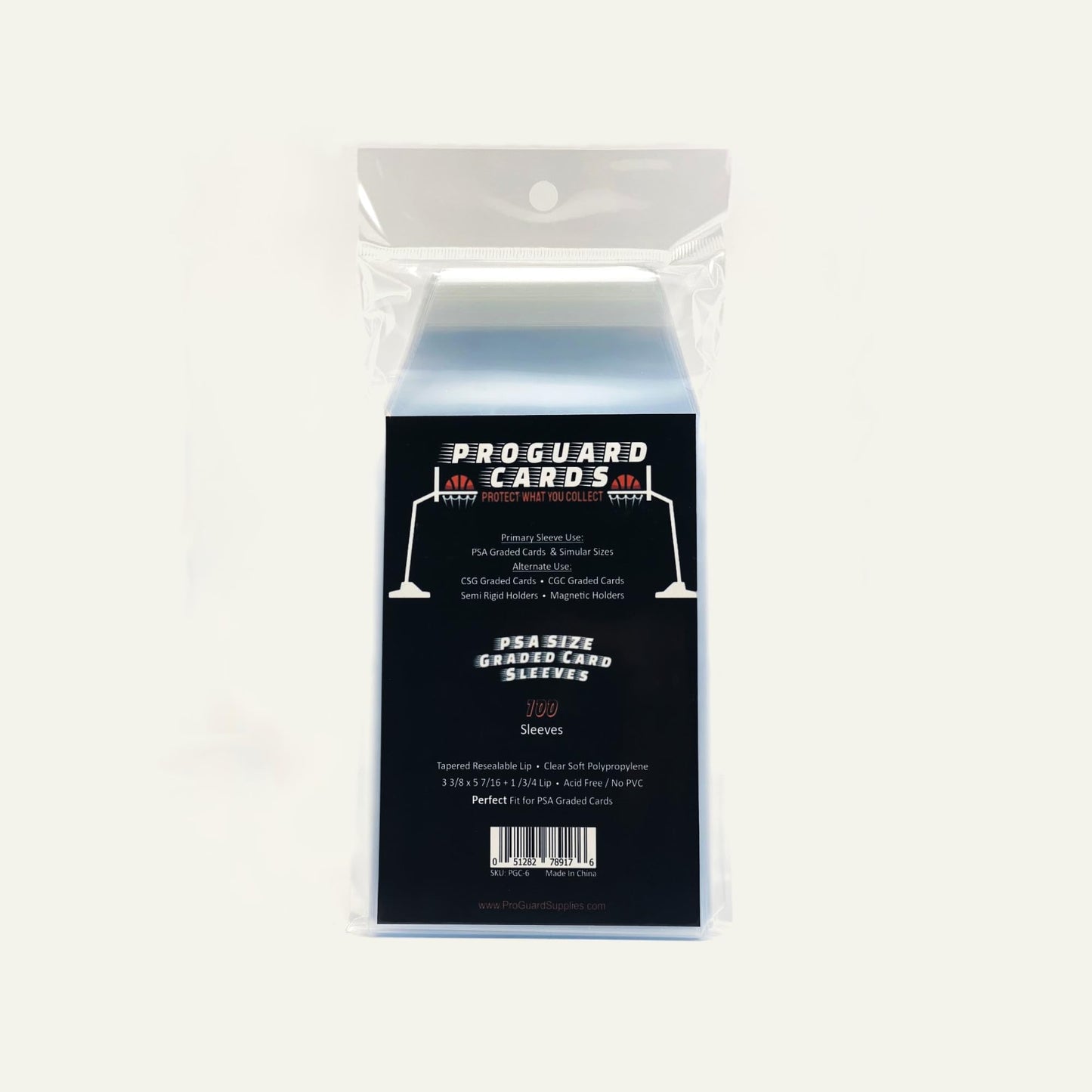 ProGuard Cards: 100 PSA Perfect Fit Sleeves for Graded Slabs | Slim Card Protection
