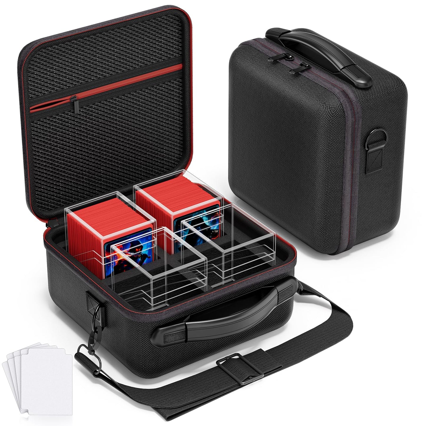 Proijeut Card Deck Box Set – 4 Clear Boxes + Portable Case, 400+ Cards