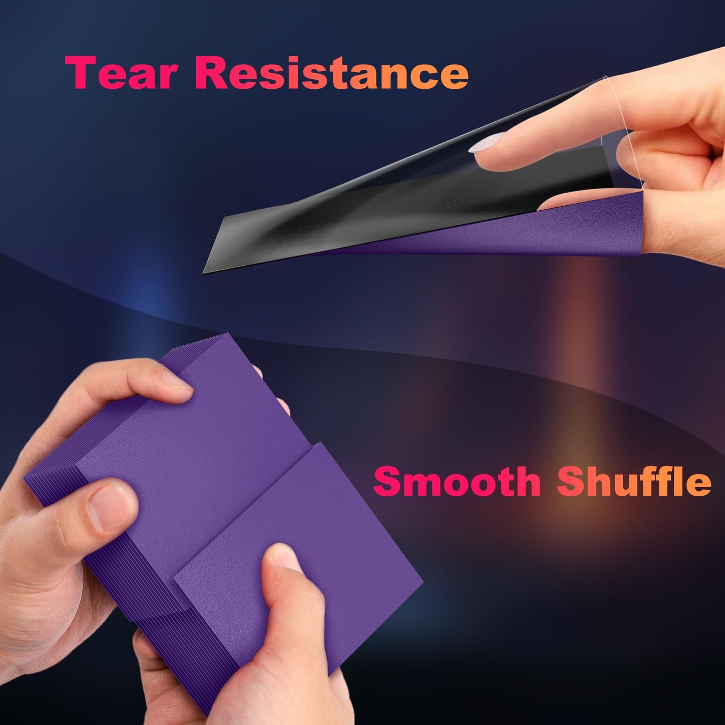 Proijeut 200 Pack Card Sleeves – Matte Dual, Opaque Back, 66x91mm, Reinforced Seams