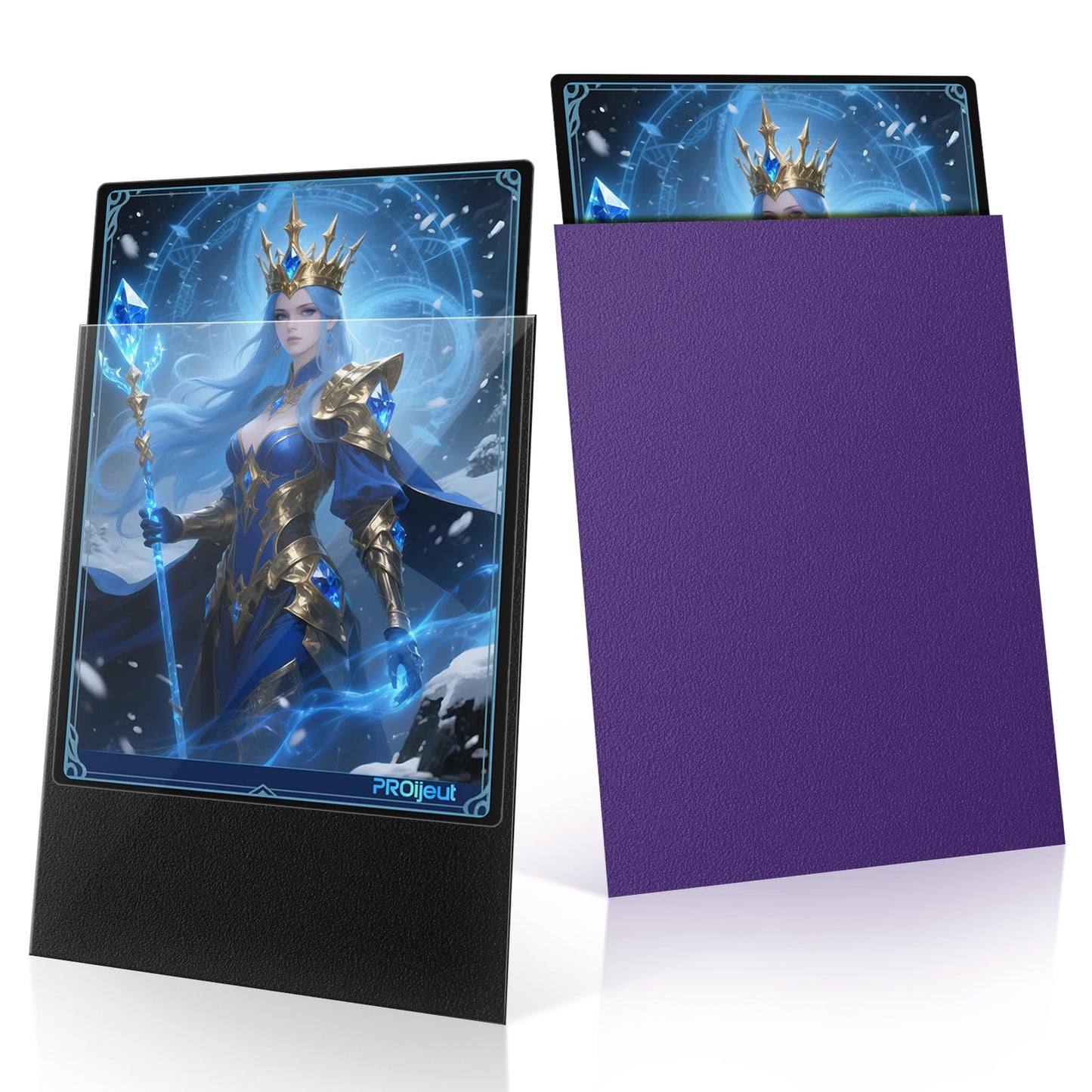 Proijeut 200 Pack Card Sleeves – Matte Dual, Opaque Back, 66x91mm, Reinforced Seams