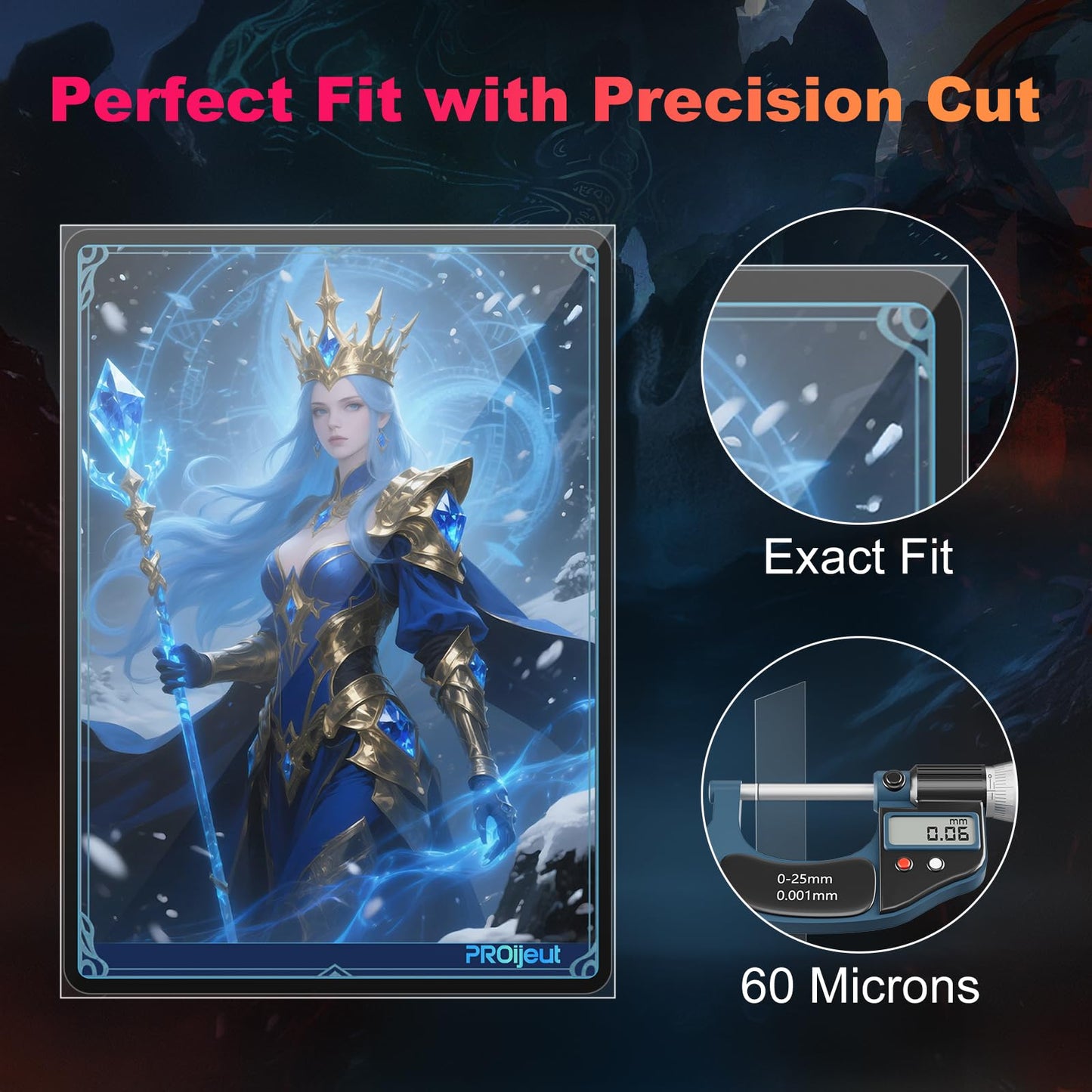 Proijeut 5000 Pack Card Sleeves Clear – Perfect Fit Inner Sleeves for Double-Sleeving 60 Microns, MTG PKM TCG