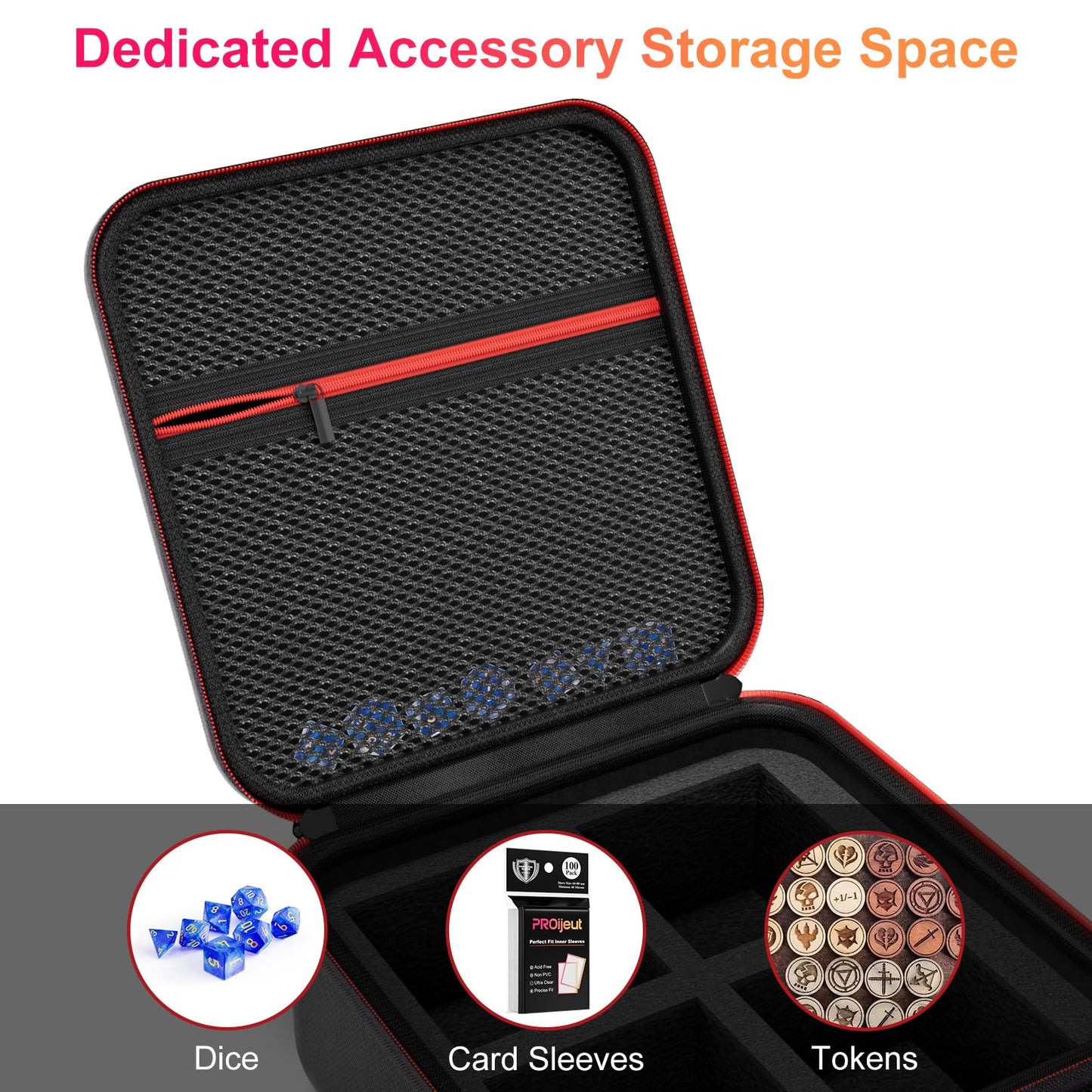 Proijeut Card Deck Box Set – 4 Clear Boxes + Portable Case, 400+ Cards