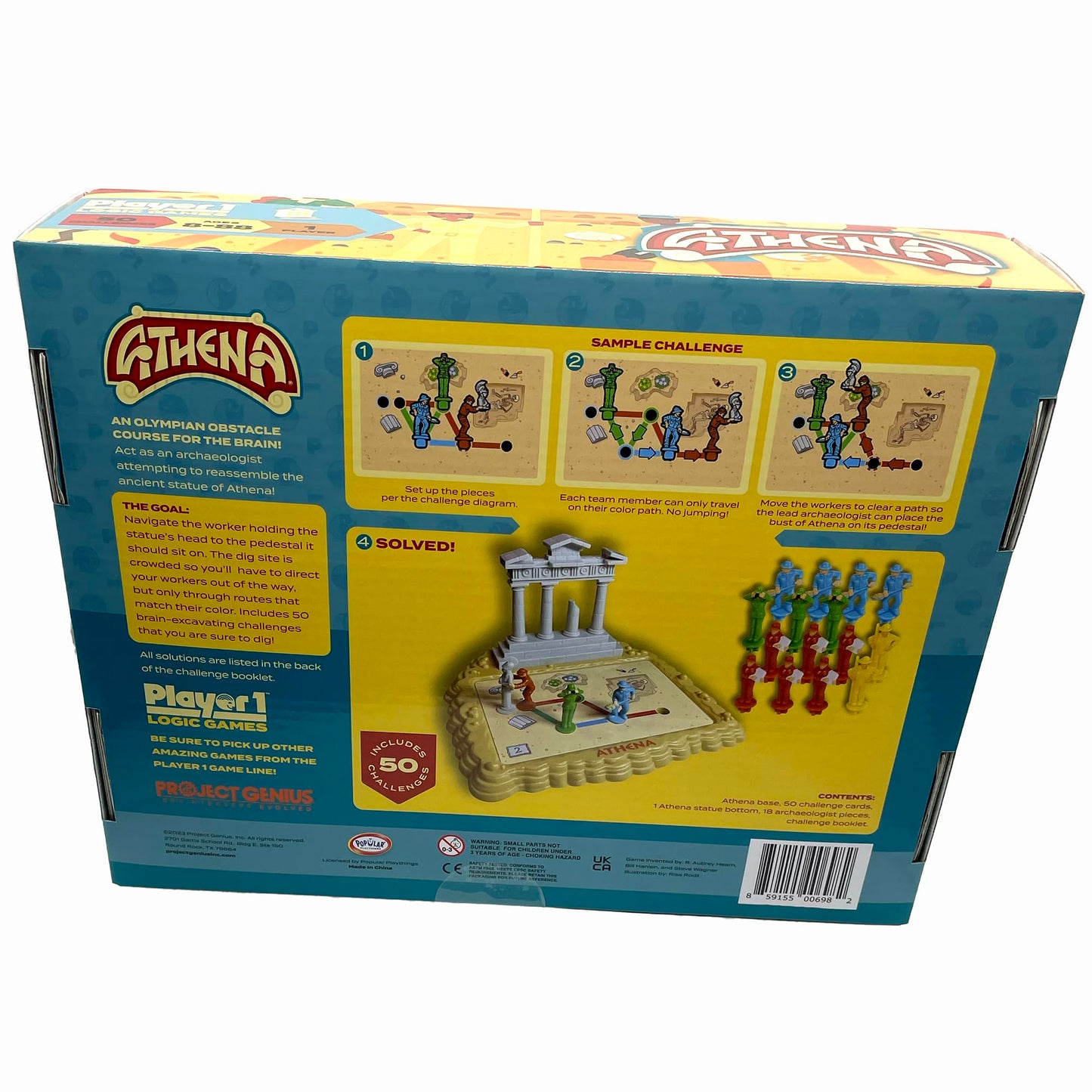 Project Genius Athena – Single Player Logic Game with 50 Challenges | Ages 8+
