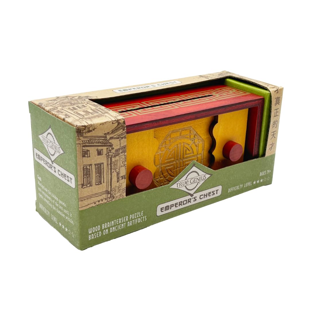 Project Genius Emperor’s Chest: Classic Wooden Brainteaser Puzzle Box