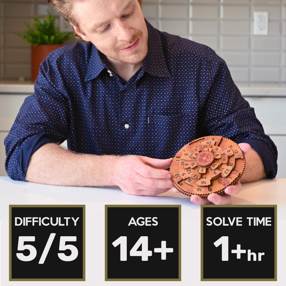 Project Genius Grecian Computer Puzzle – Mechanical Math Brainteaser by True Genius Series