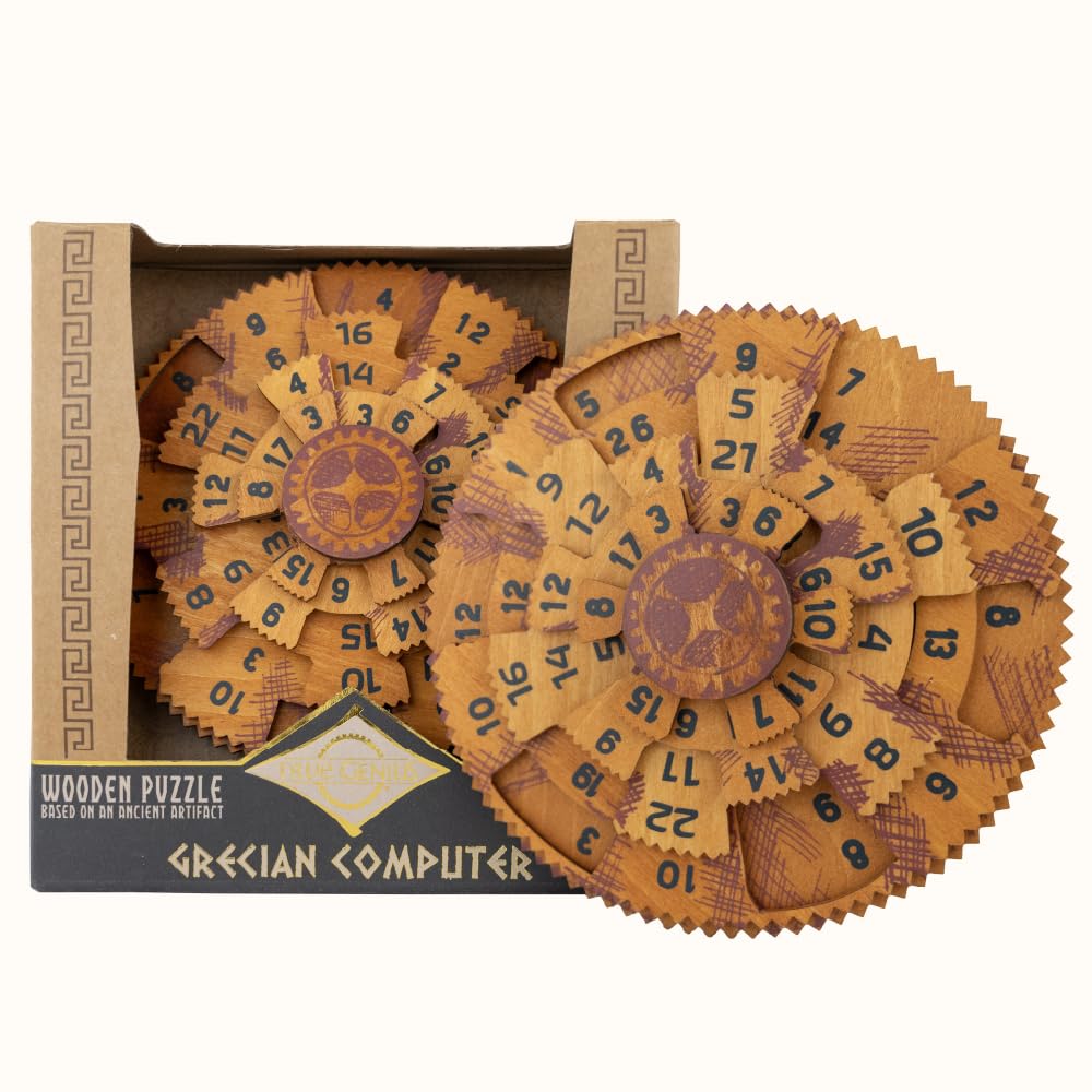 Project Genius Grecian Computer Puzzle – Mechanical Math Brainteaser by True Genius Series