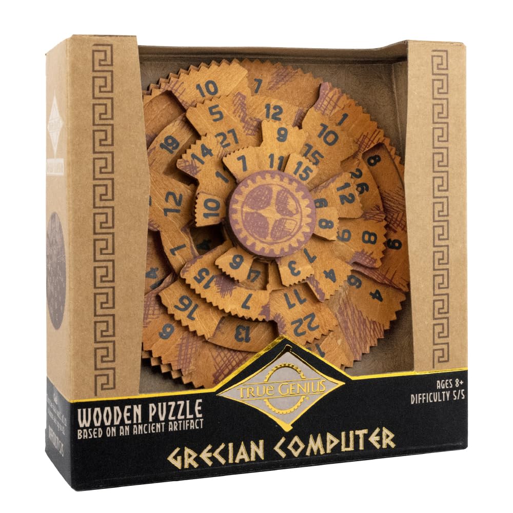 Project Genius Grecian Computer Puzzle – Mechanical Math Brainteaser by True Genius Series