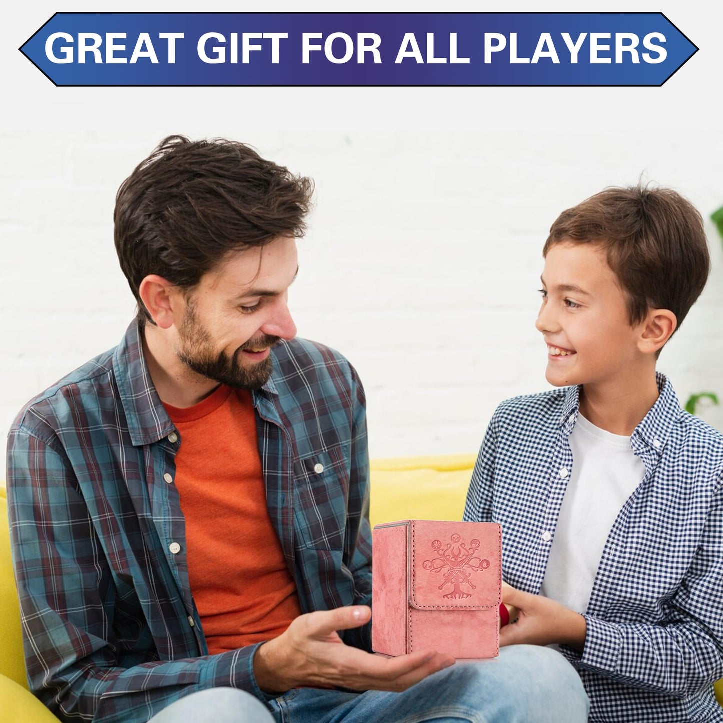 PROMAXIBINDER MTG Deck Box – Pink Tree Design, Holds 100+ Cards, Magnetic Closure, PU Leather
