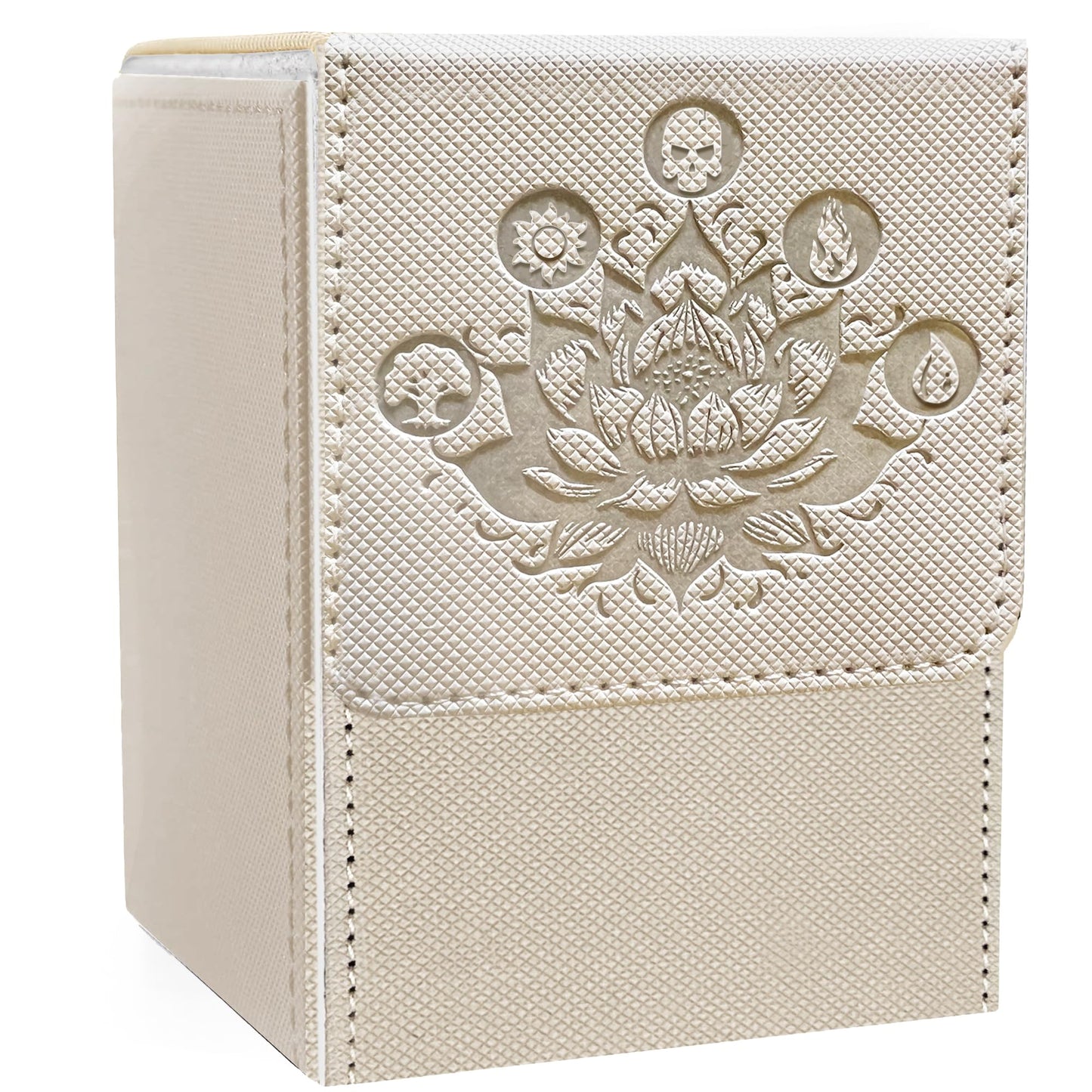 PROMAXIBINDER MTG Commander Deck Box – Fits 100+ Cards, Magnetic Closure, Grey PU Leather