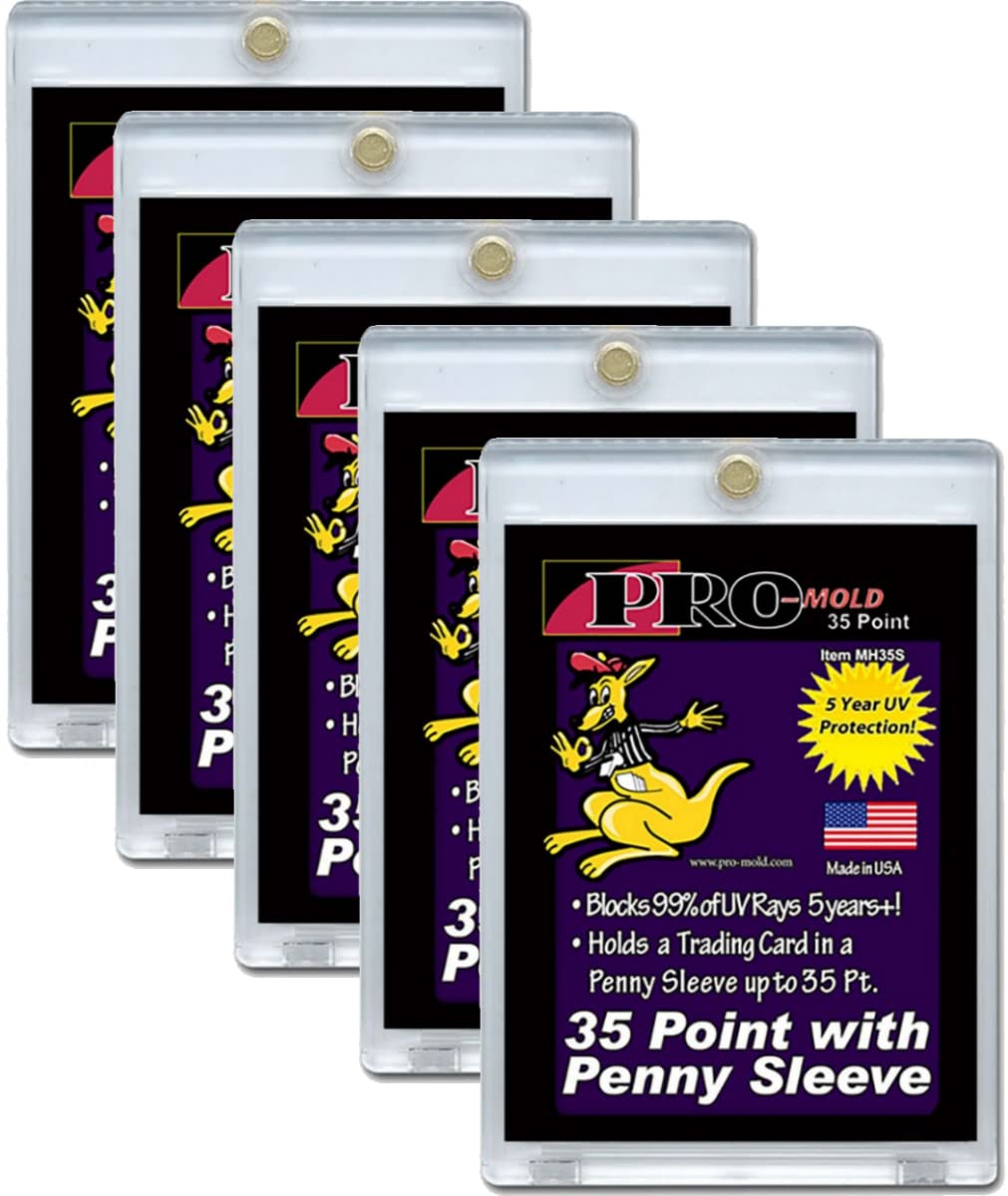 Pro-Mold 5-Pack 35pt Magnetic One-Touch Card Holders MH35S – Holds Sleeved Cards