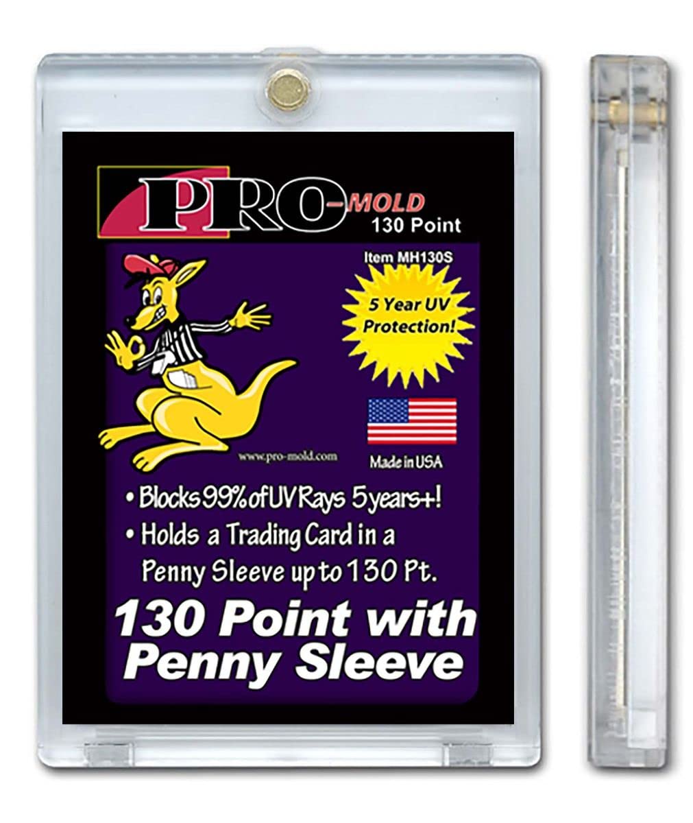 Pro-Mold Box (18) 130pt Magnetic One-Touch Card Holder with Penny Sleeve MH130S