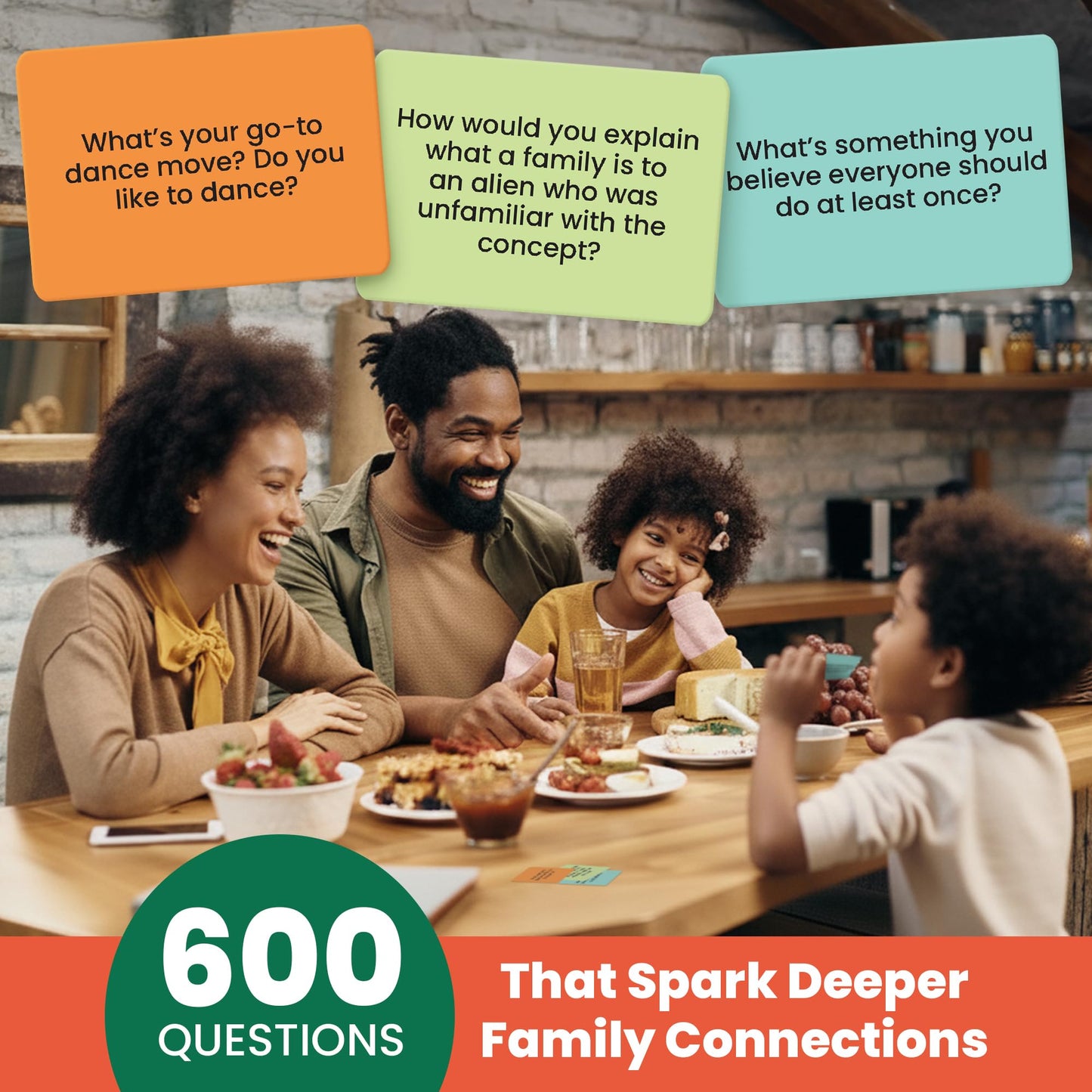Prompta 600 Family Conversation Cards – Fun Family Game Night & Road Trip Prompts