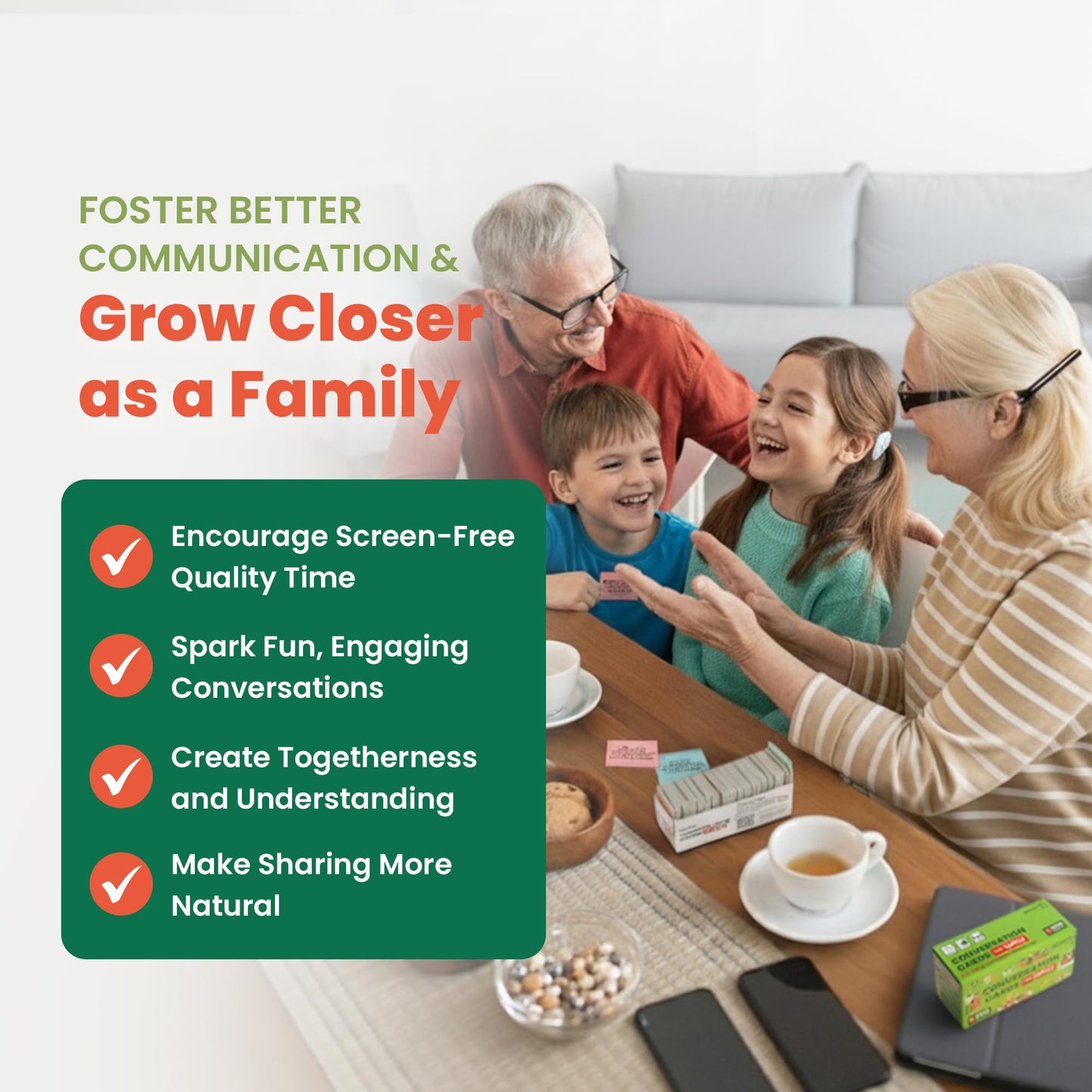 Prompta 600 Family Conversation Cards – Fun Family Game Night & Road Trip Prompts