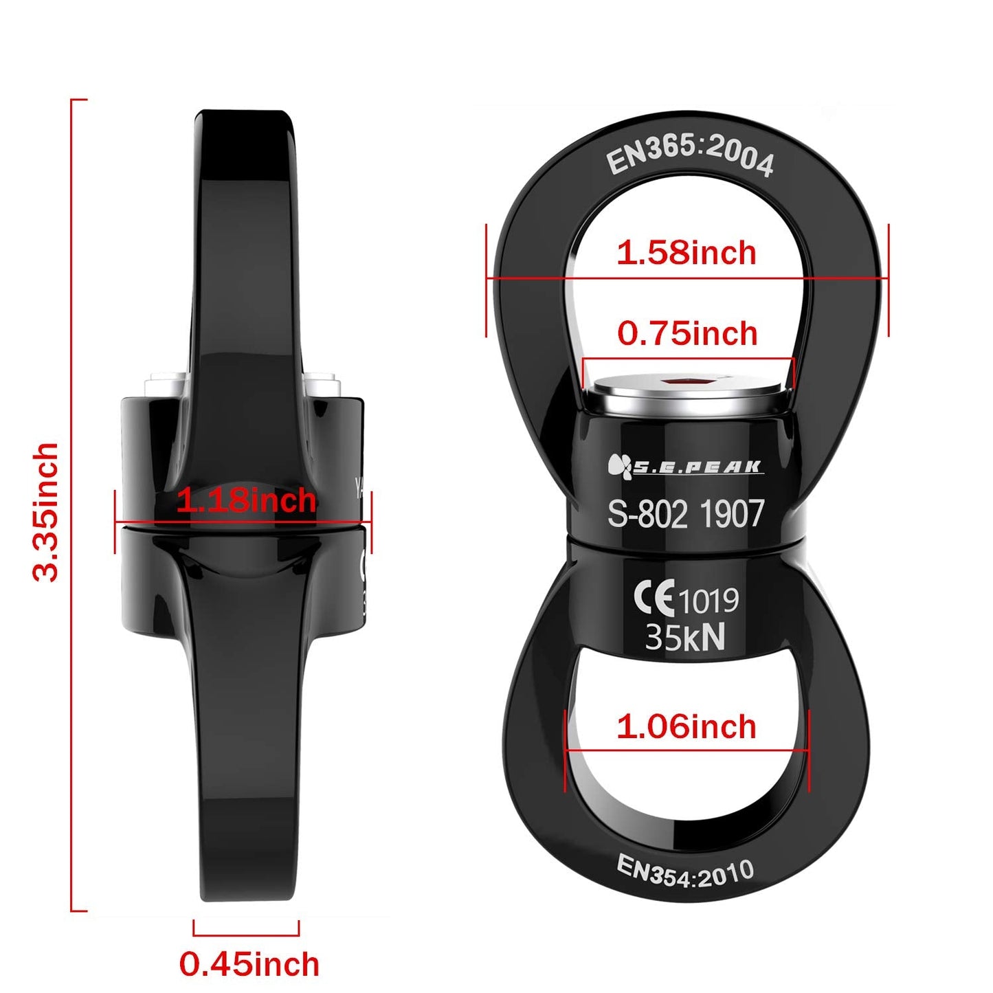 PROND Swing Swivel 35kN – Safe 360° Rotational Device for Swing & Rigging