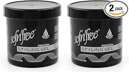 Sof n Free Protein Styling Gel Strong Hold & Healthy Shine for All Hair Types 170 g (Pack of 2)