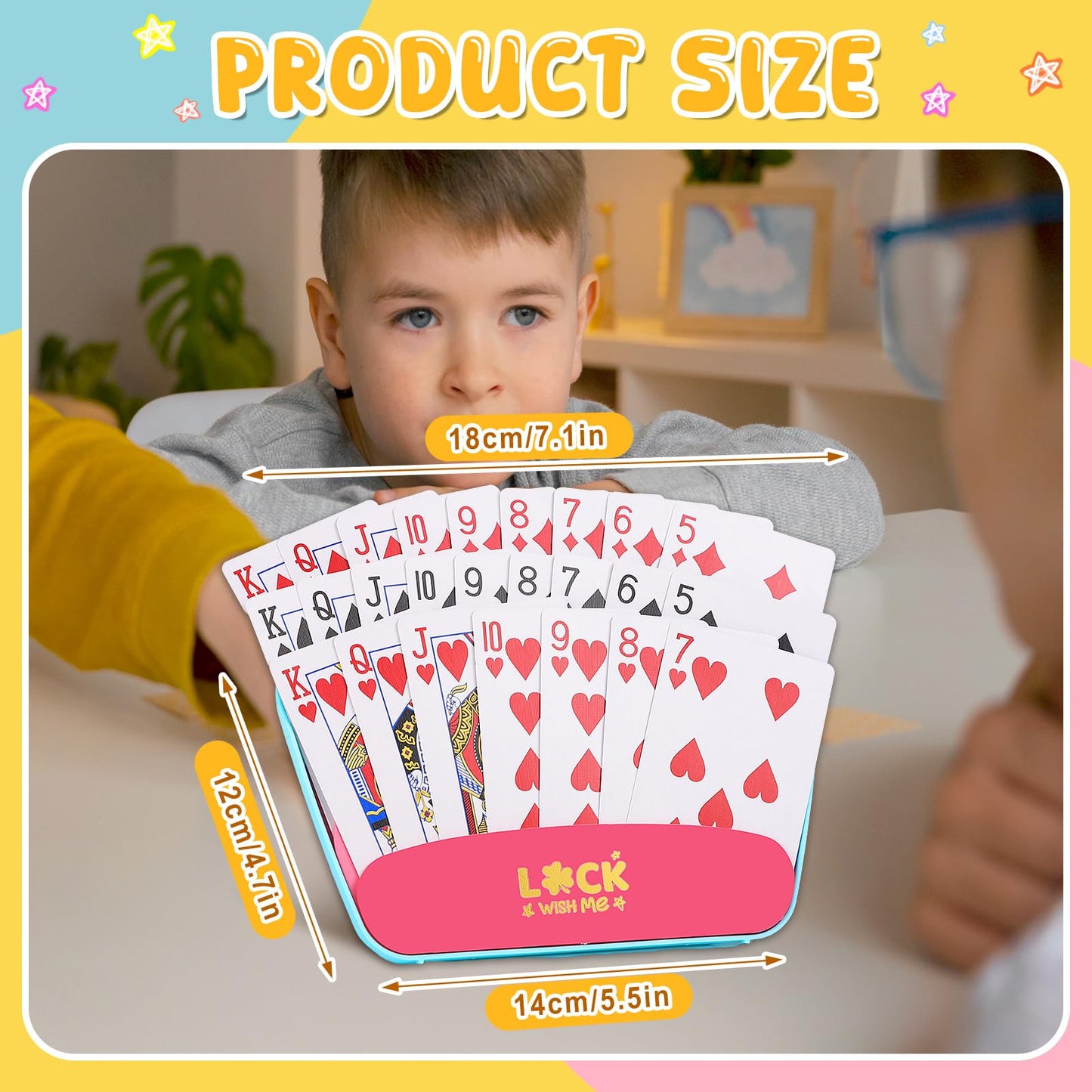 Prudiut 2 PCS Card Holders for Playing Cards – Tabletop Card Stand & Organizer
