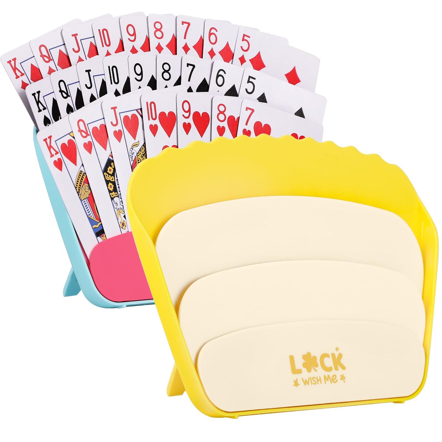 Prudiut 2 PCS Card Holders for Playing Cards – Tabletop Card Stand & Organizer
