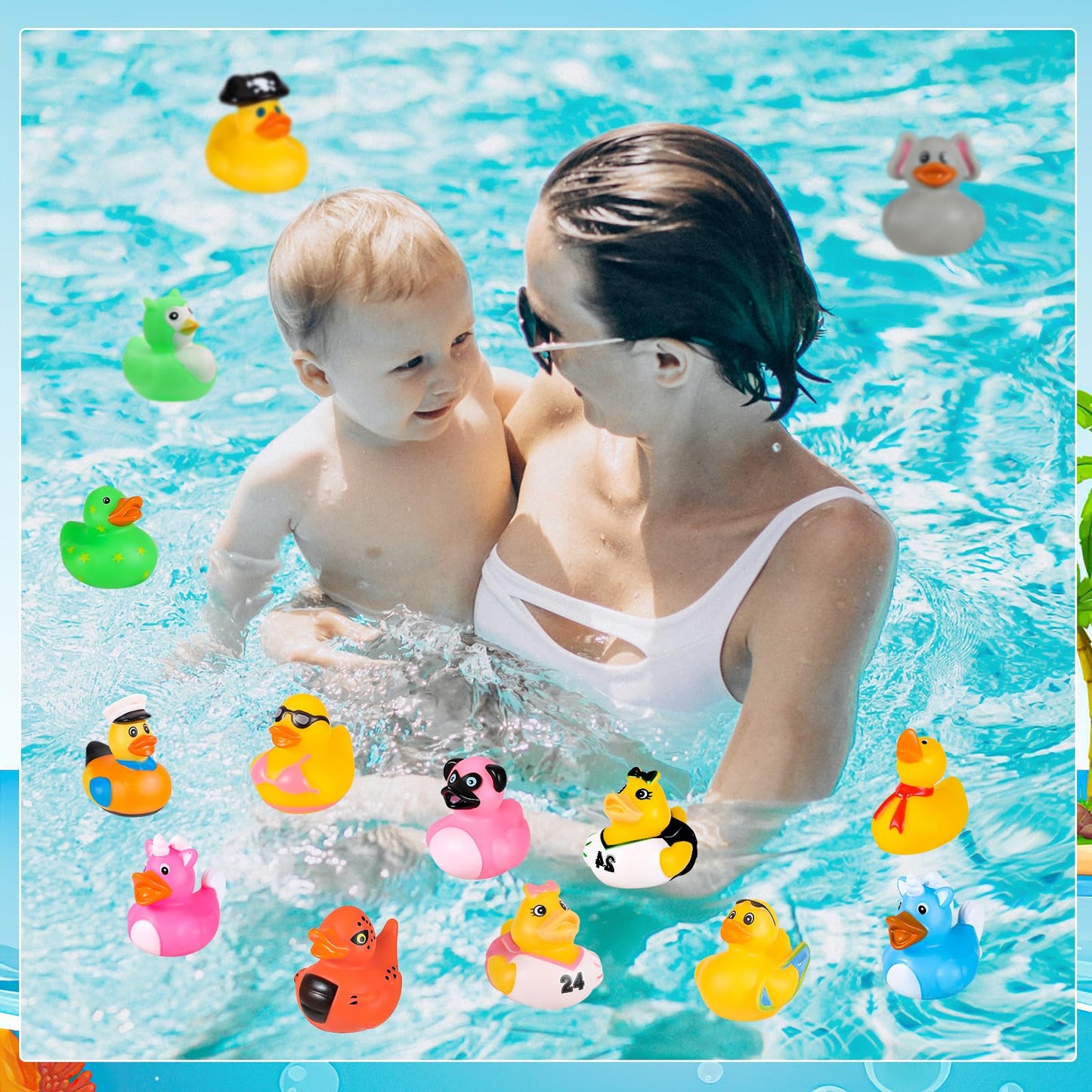 Prudiut 80-Piece Cruise Duck Kit with Tags & Bands – 25 Ducks, 25 Tags, 30 Rubber Bands | Ship Essentials