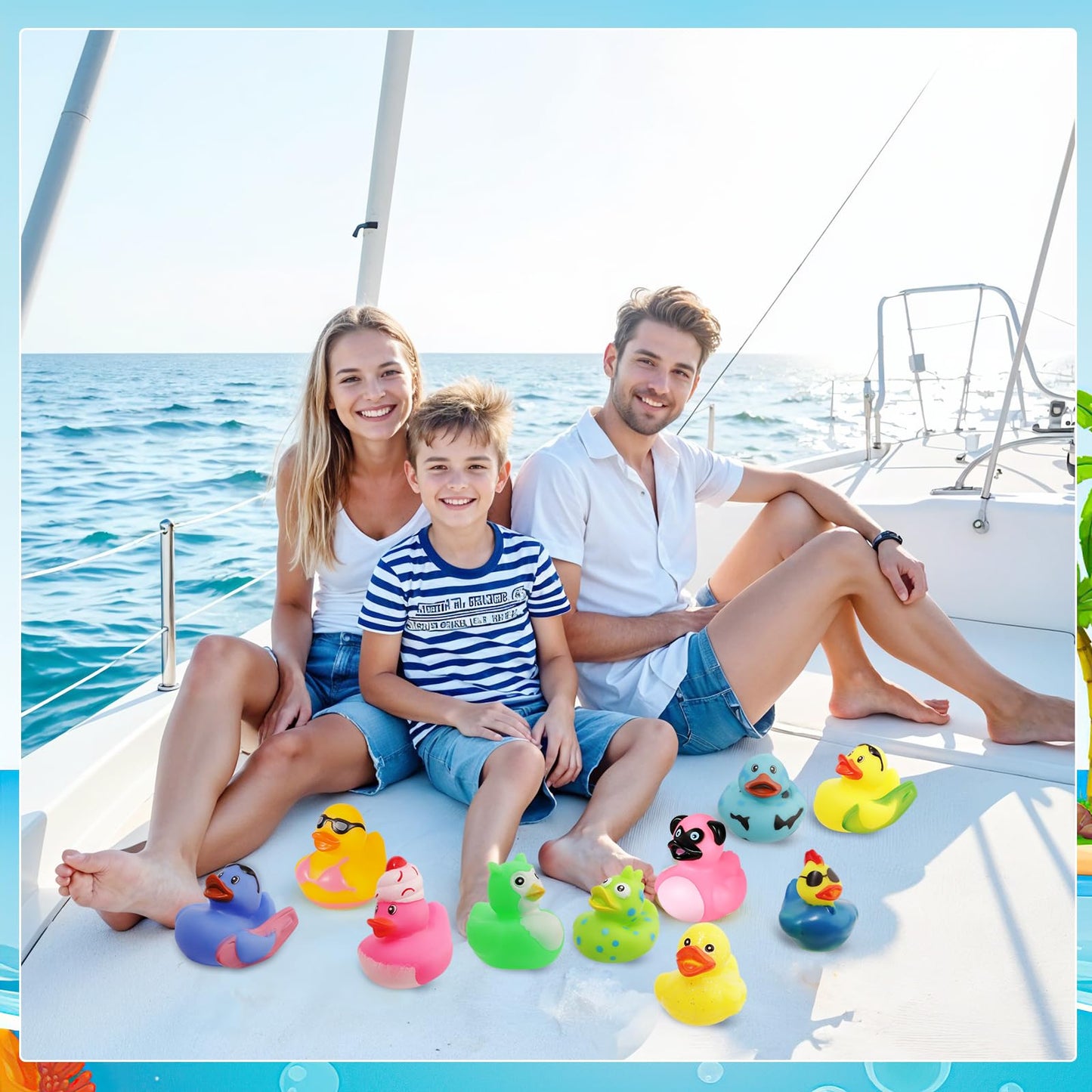 Prudiut 80-Piece Cruise Duck Kit with Tags & Bands – 25 Ducks, 25 Tags, 30 Rubber Bands | Ship Essentials