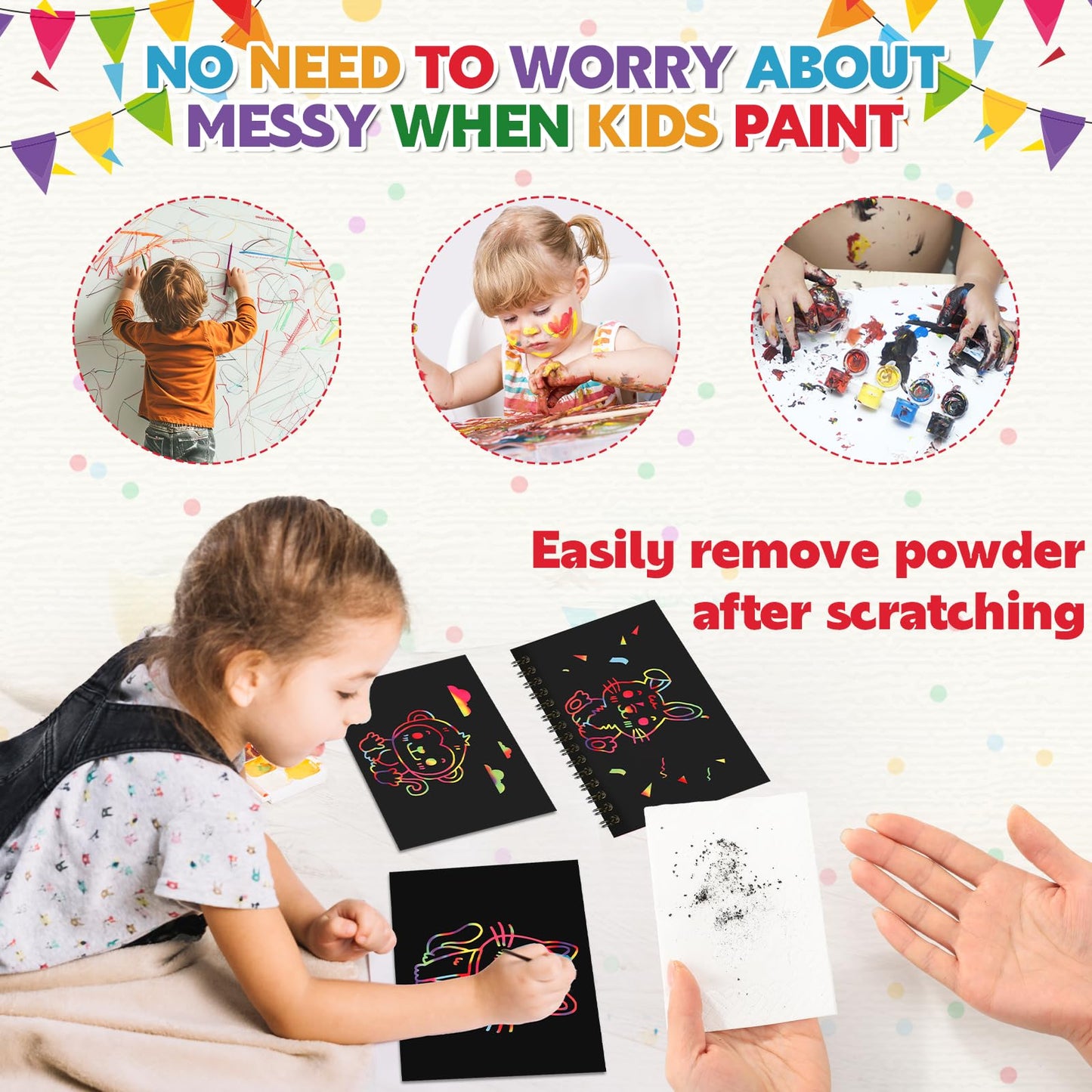 Prudiut Scratch Art 30-Pack Rainbow Notebooks – Party Favors & Gifts