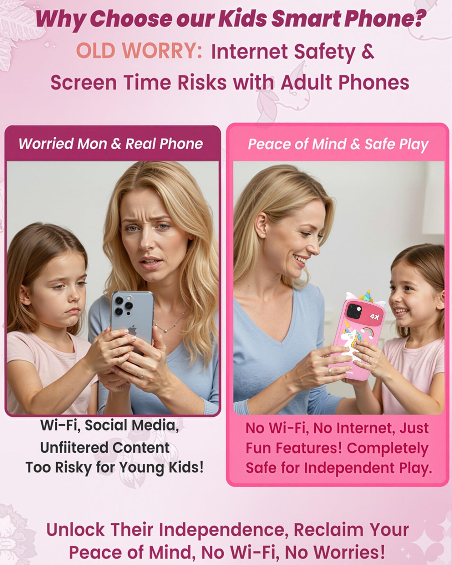 Psalms & Pals Kids Phone - 4.0-inch Touchscreen Toy for Ages 3-12 | 32GB, Dual Cameras, 28 Games