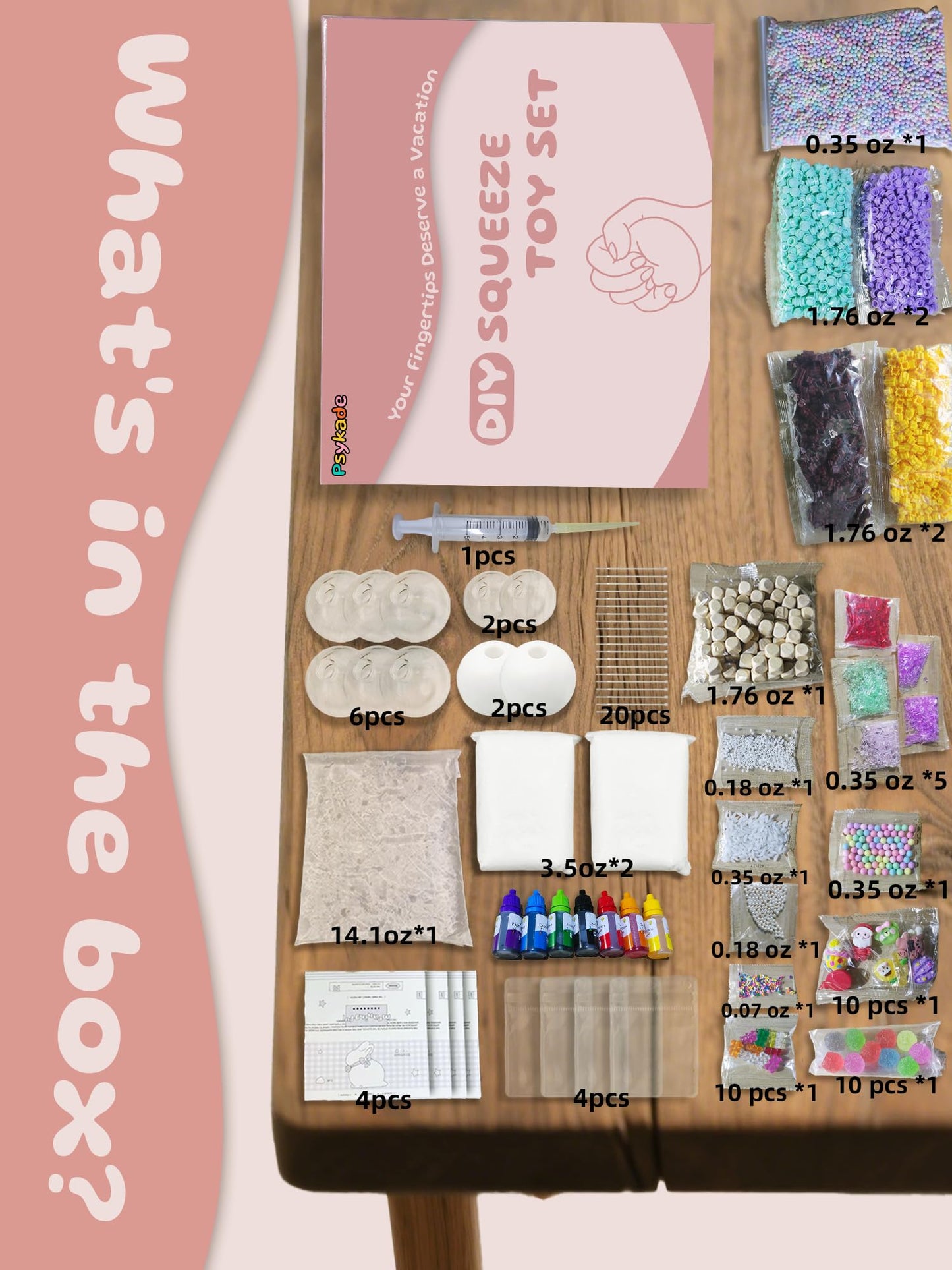Psykade DIY Stress Ball Making Kit – Easy DIY ASMR Stress Relief Toys for Busy Women