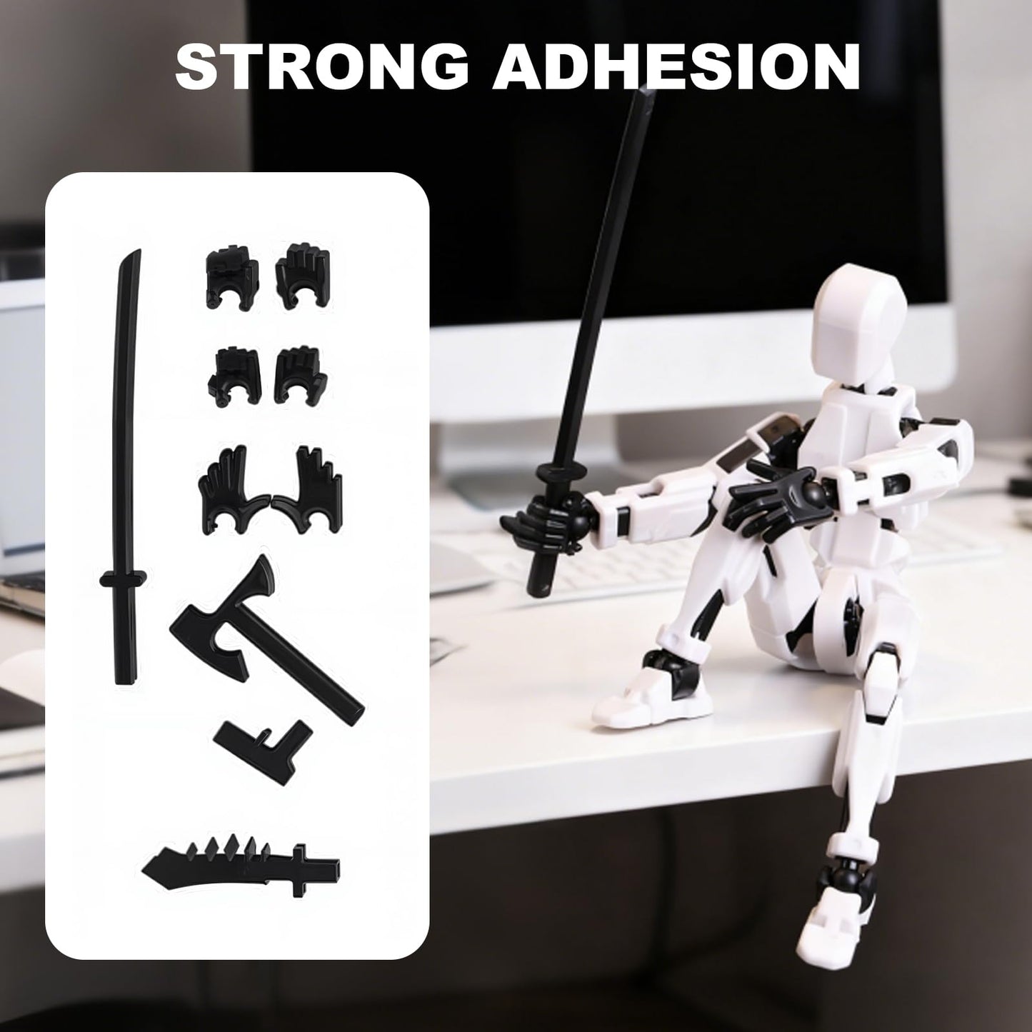 Pthjswj Dummy13 Action Figure Set — 6 Pack, Fully Articulated, 3D Printed Robot Figures