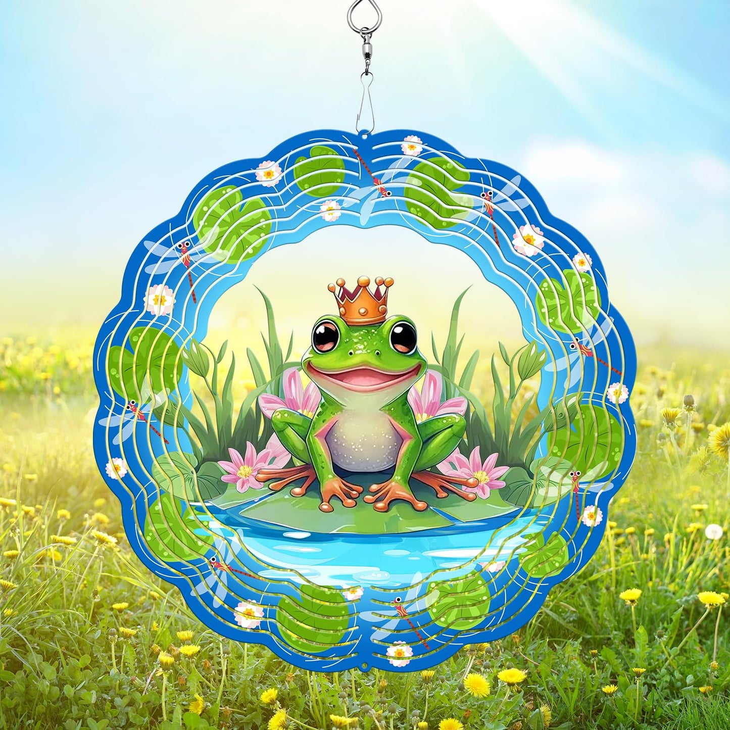 PUCPAM Frog Wind Spinner – Dynamic 3D Stainless Steel Garden Decor