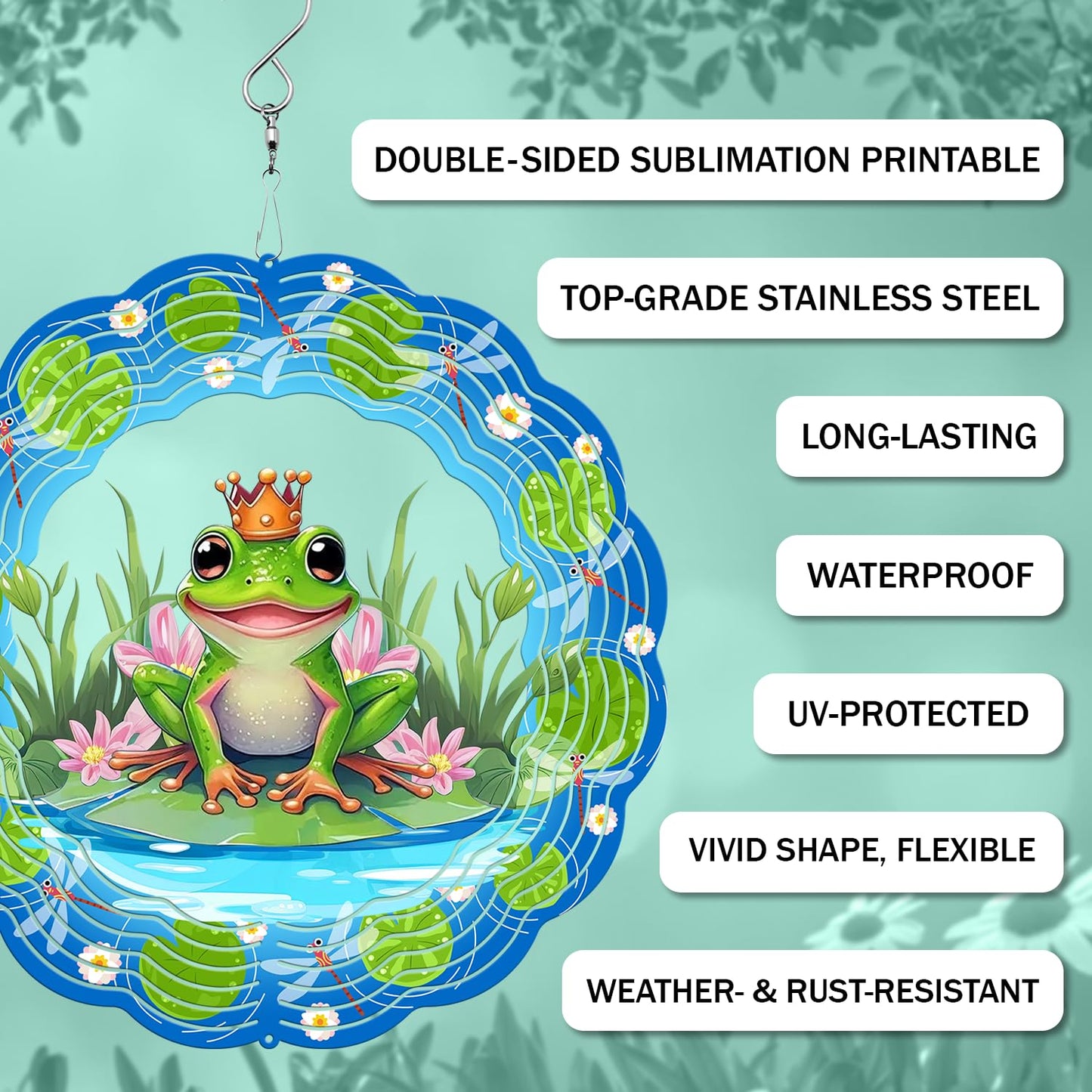 PUCPAM Frog Wind Spinner – Dynamic 3D Stainless Steel Garden Decor