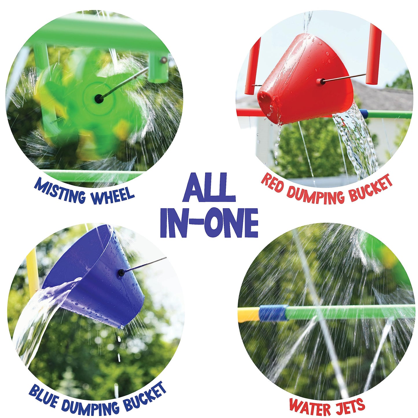 Puddle Splashers Backyard Waterpark: Splash Wheel & Dump Buckets for Outdoor Fun