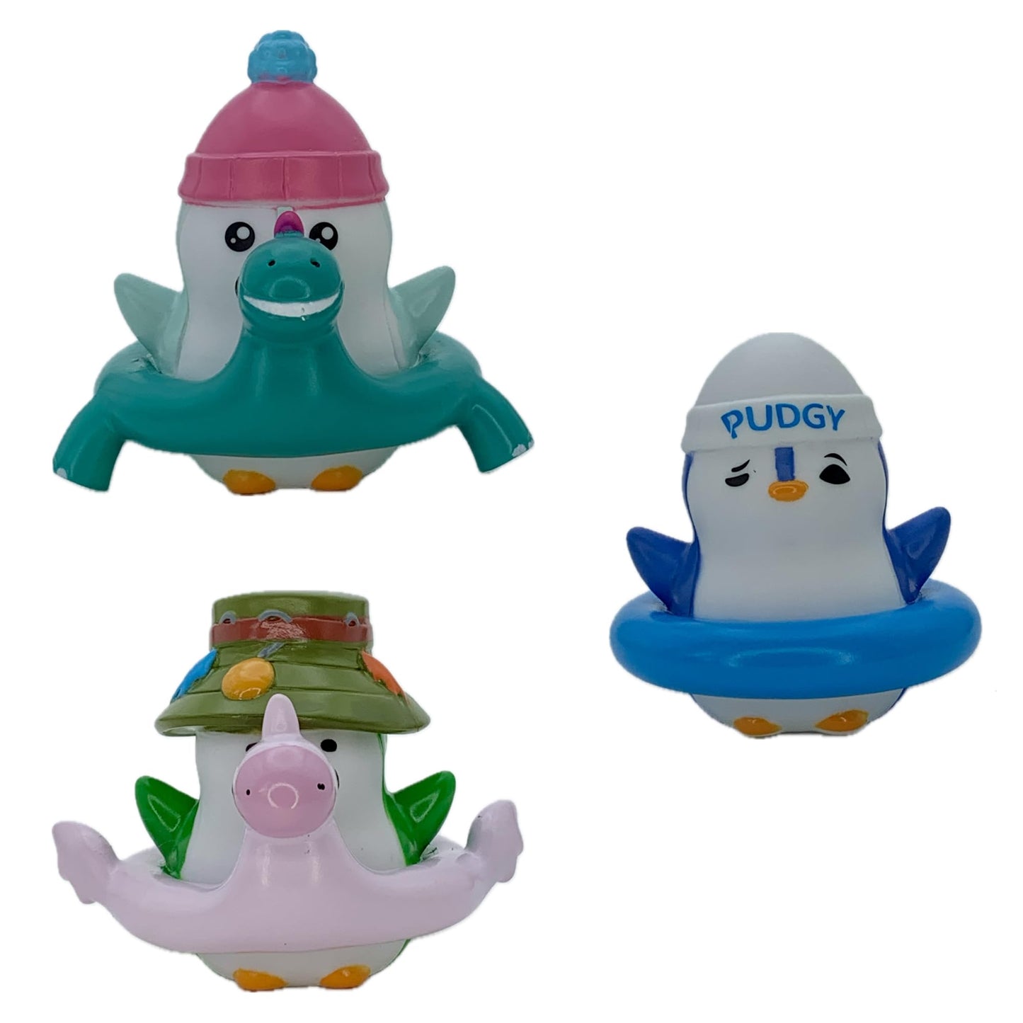 Pudgy Things Penguin Bath Bobbers — 3-Piece Baby Bath Toys for 6+ Months