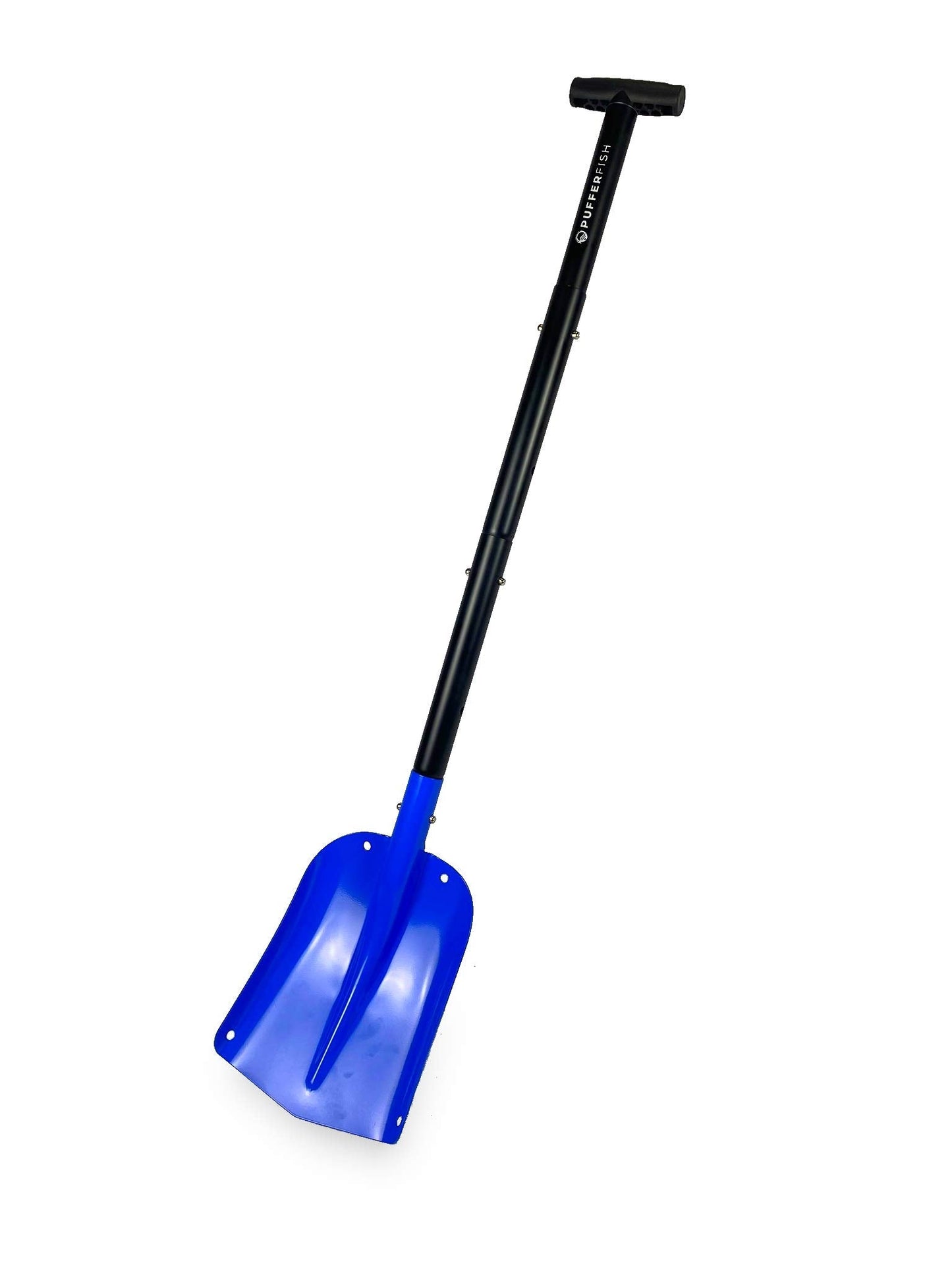 PUFFERFISH Really Big Sand Shovel — Lightweight, Collapsible 4-Piece Aluminum Shovel for Beach & Sand Castles