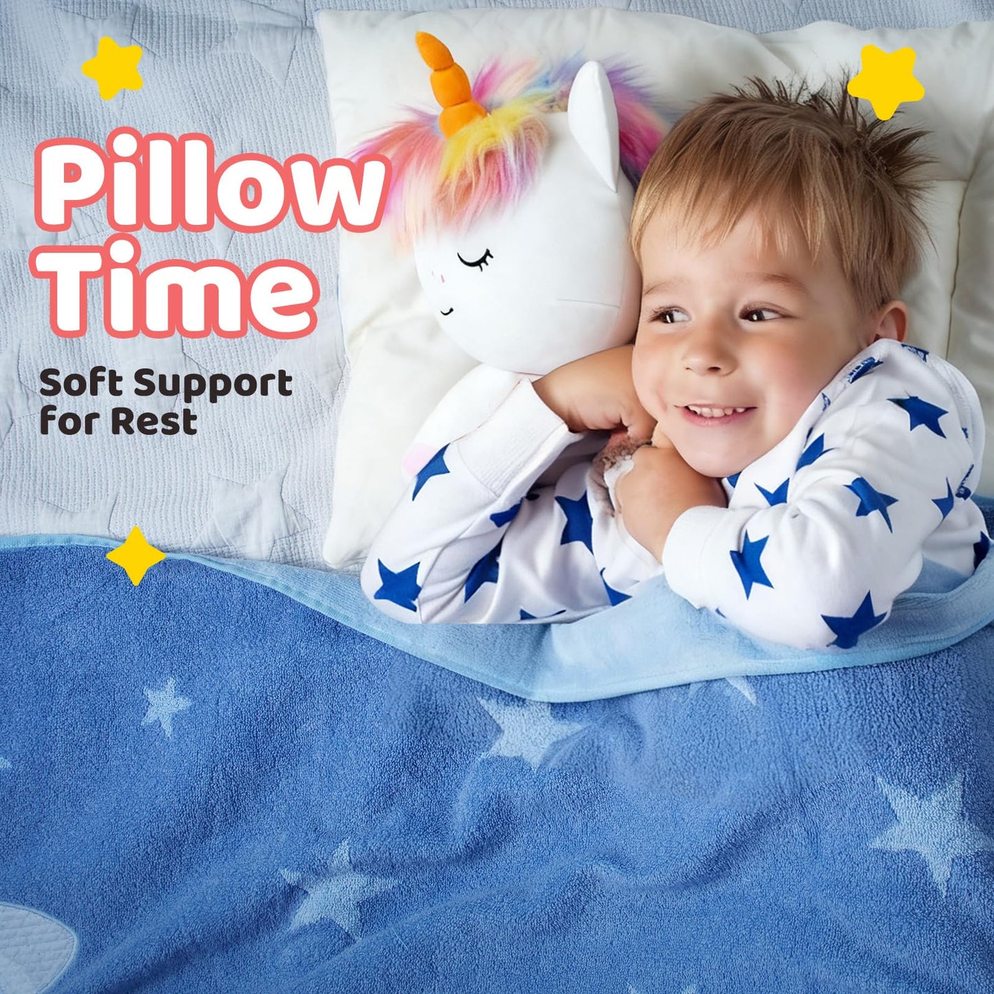 Puffpals Weighted Plush Unicorn – Pink 14in Beaded Sensory Plush (1.7lbs)