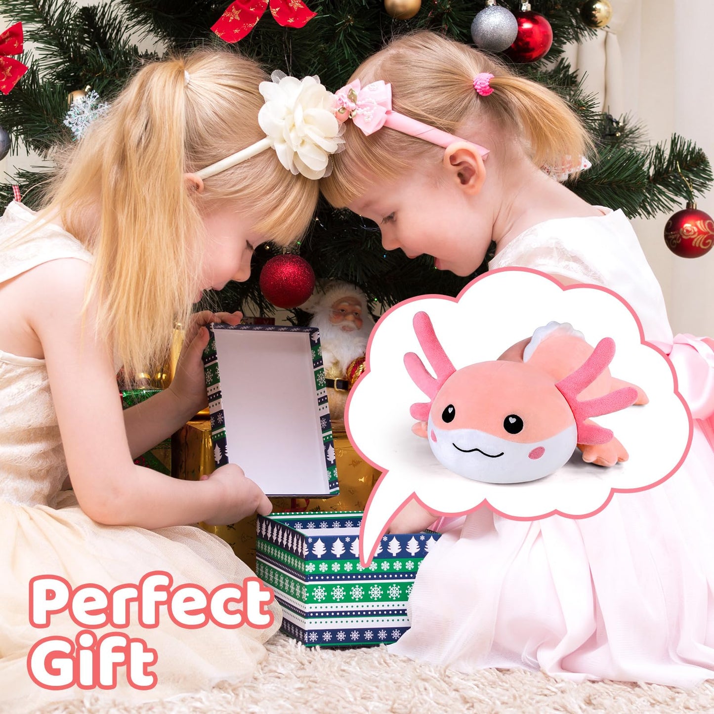 Puffpals Weighted Plush Axolotl - Relaxing Sensory Plush for Kids & Adults, 14.3in, 1.4lb