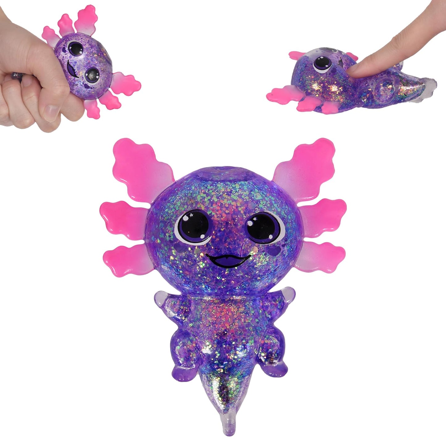 Puffwize Axolotl Squishy Toy – Slow-Rising Fidget for Focus & Stress Relief (Purple)