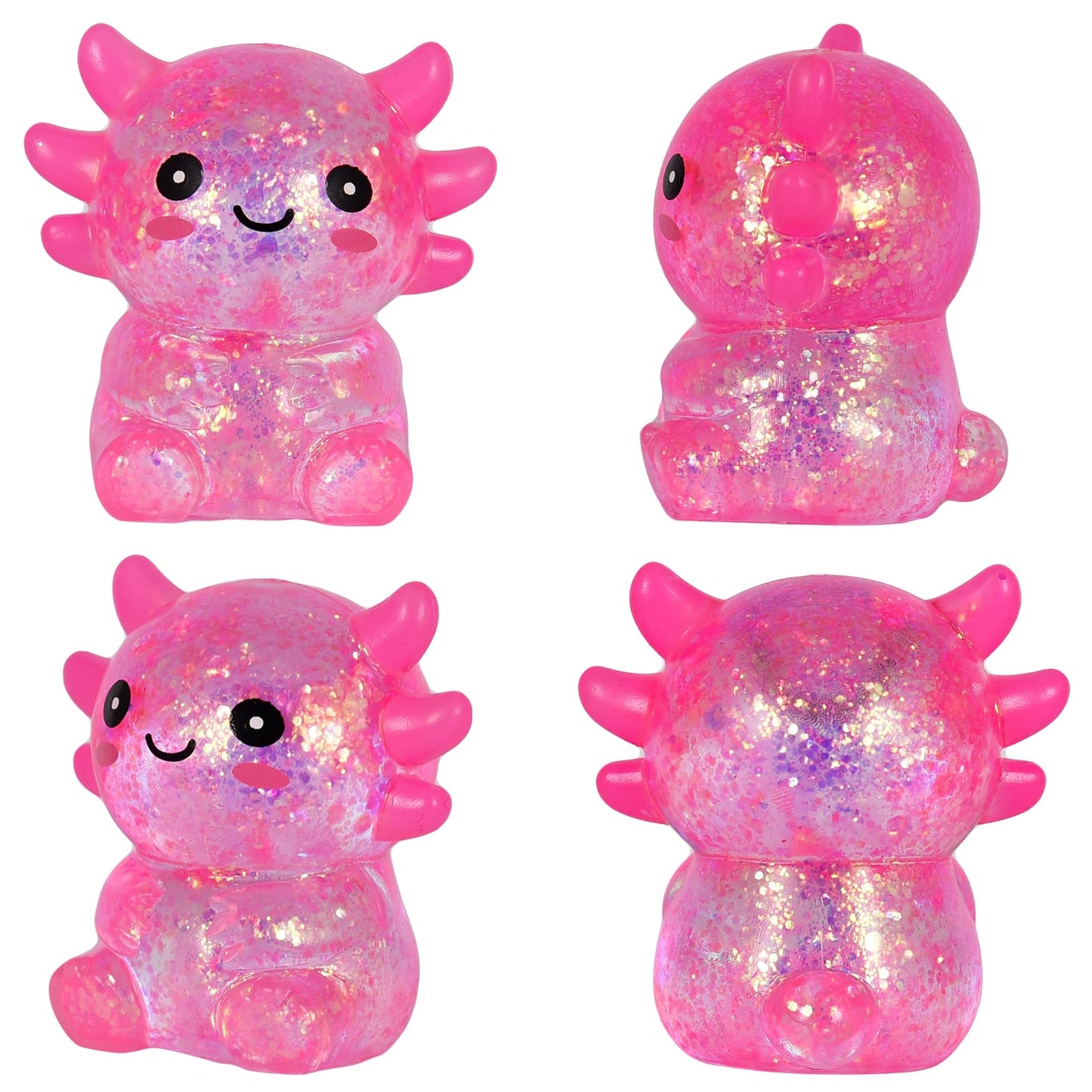 Puffwize Axolotl Squishy Toy – Slow-Rise Fidget for Stress Relief (Pink)