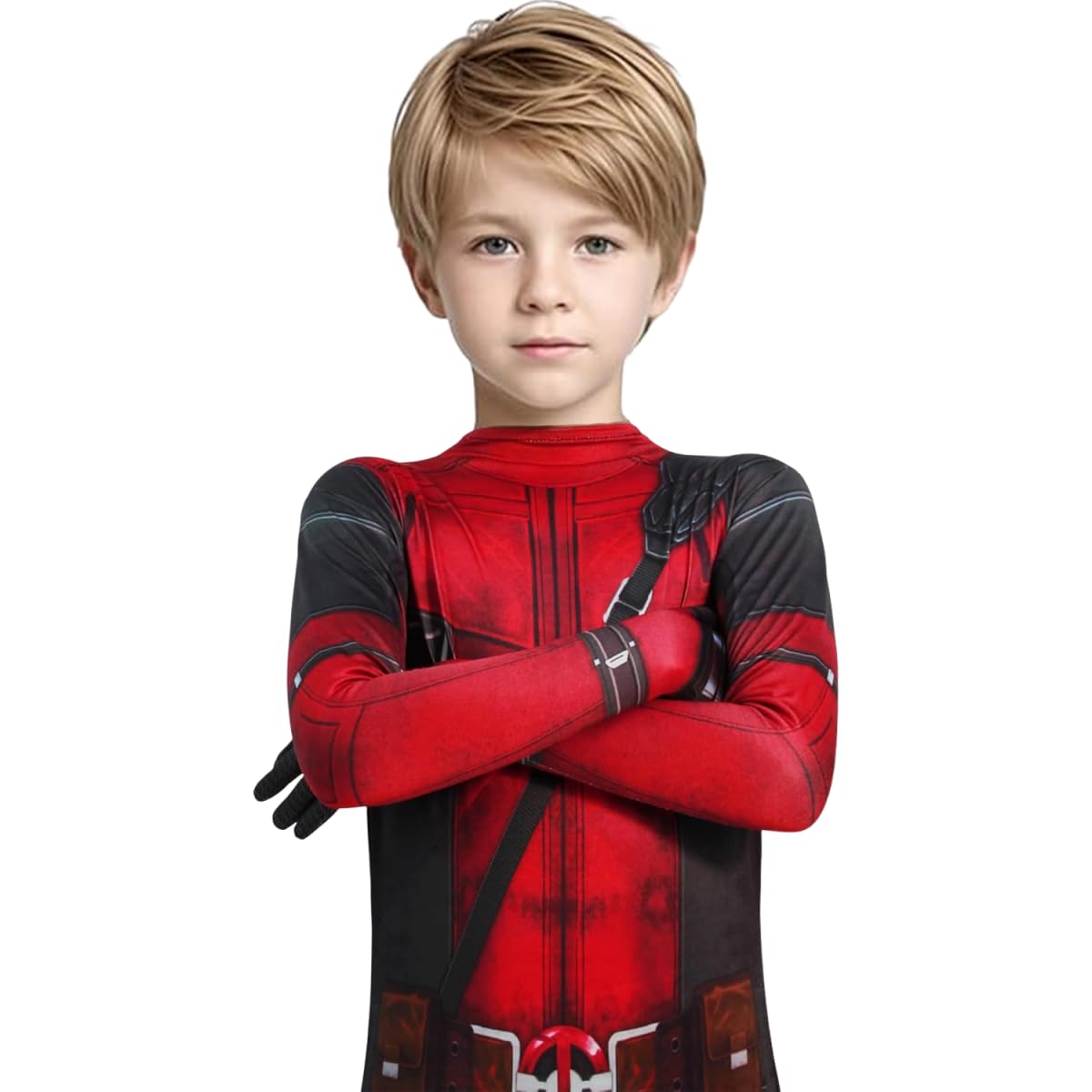 Pugot Heroes Kids Jumpsuit 3D Print Bodysuit with Mask – XL (55-60in)