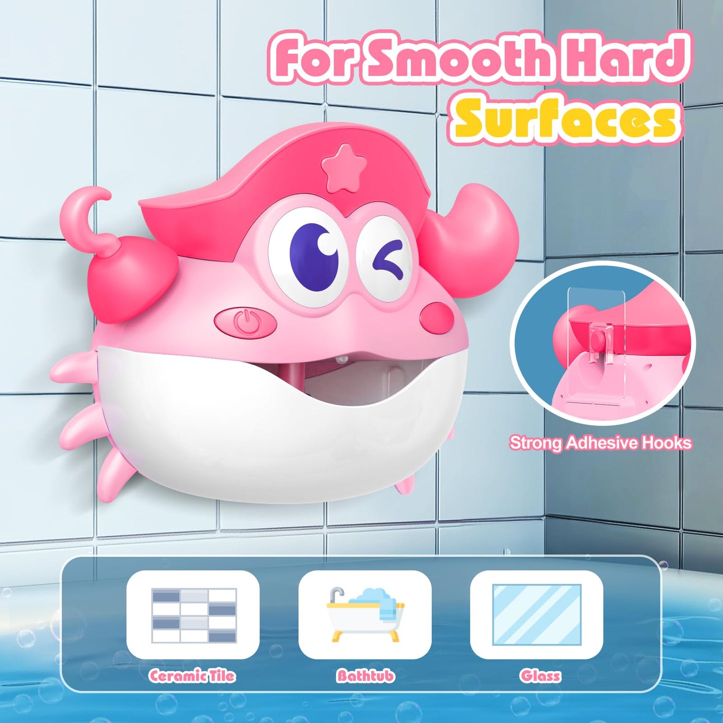 Puidapo Bath Toys: Light Up Bubble Machine with RGB Lights for Kids Aged 1-8