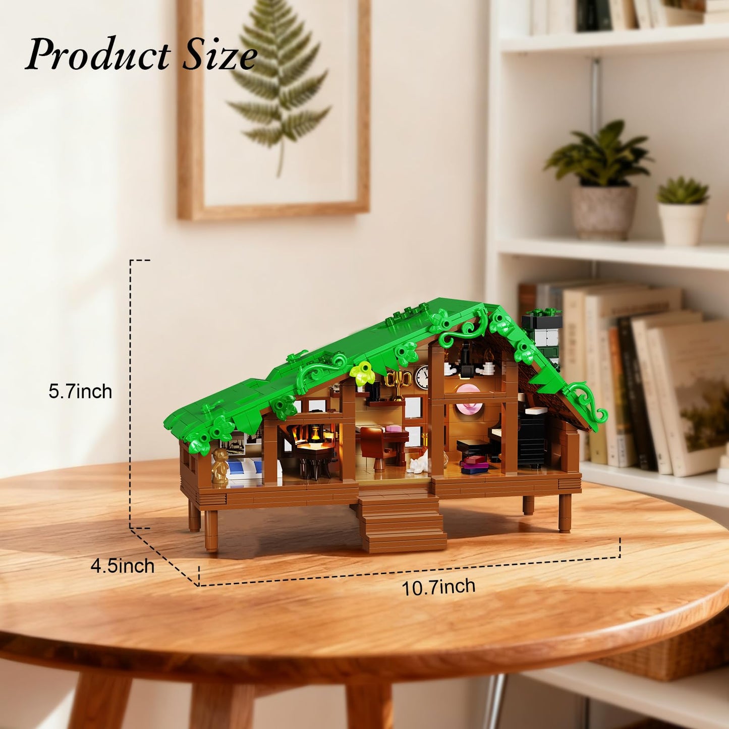 PUIOSYMG Folk Cabin Building Set – LEGO Forest Cabin Compatible, 664 PCS, Gift Idea