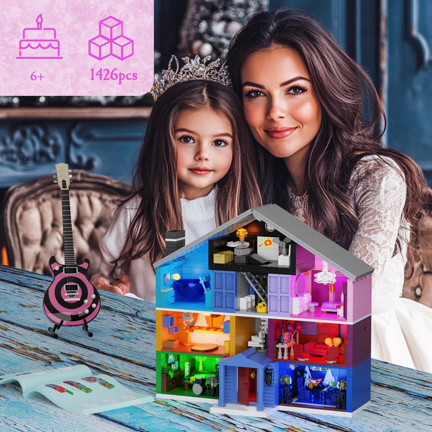 Star House Building Set by PUIOSYMG — 1426 Pcs, LEGO Compatible, Immersive Lighted Rooms