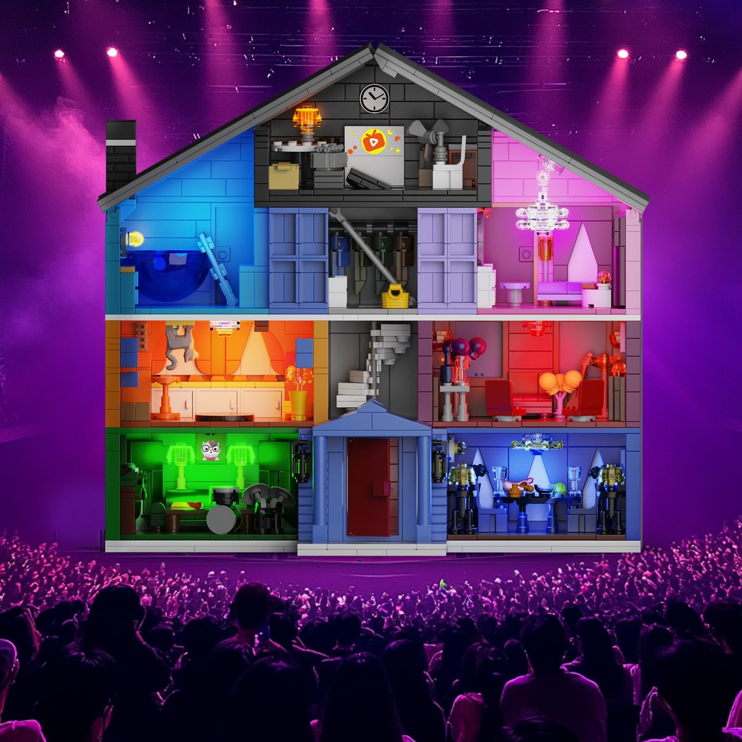 Star House Building Set by PUIOSYMG — 1426 Pcs, LEGO Compatible, Immersive Lighted Rooms
