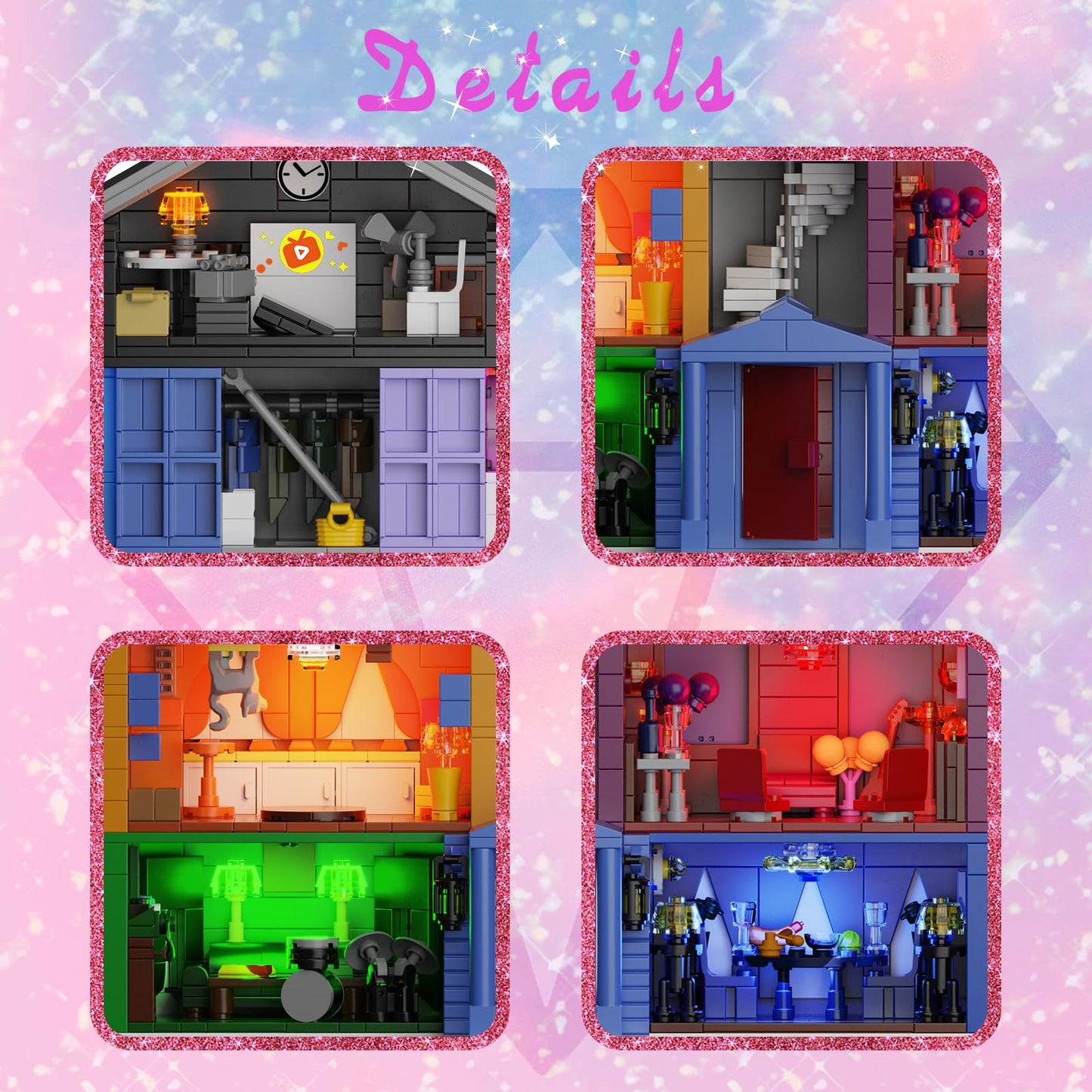 Star House Building Set by PUIOSYMG — 1426 Pcs, LEGO Compatible, Immersive Lighted Rooms