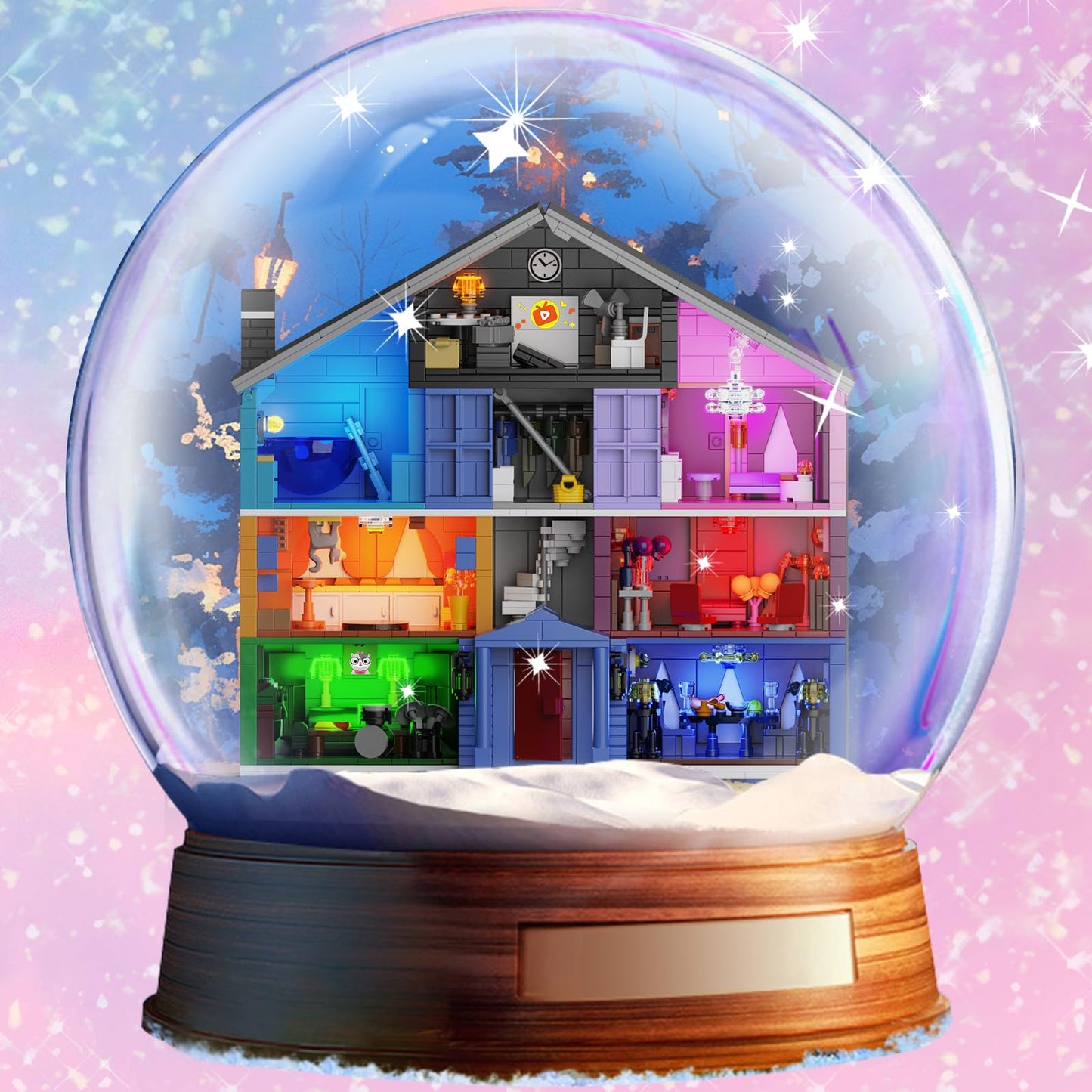 Star House Building Set by PUIOSYMG — 1426 Pcs, LEGO Compatible, Immersive Lighted Rooms
