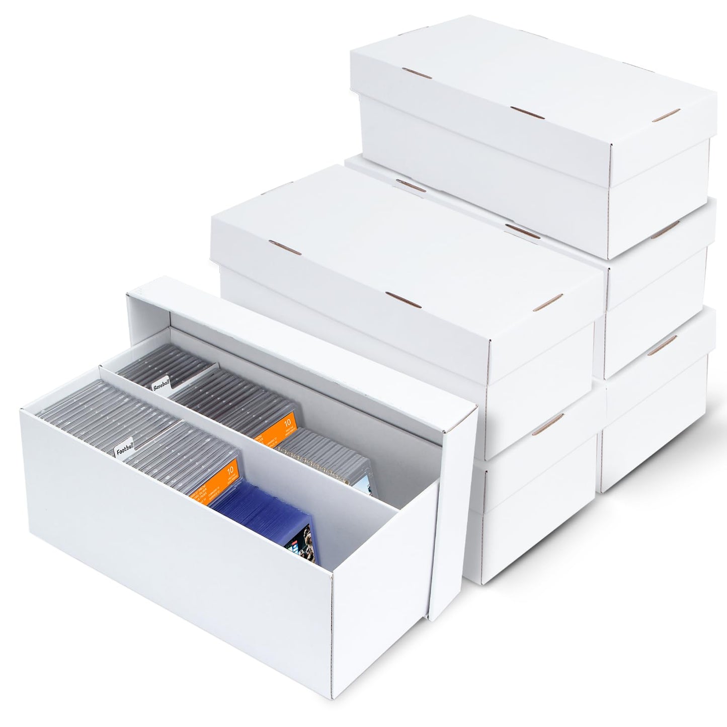 Pulchra 6-Pack Trading Graded Card Storage Box – 2 Rows, Holds 88 Slab Cards