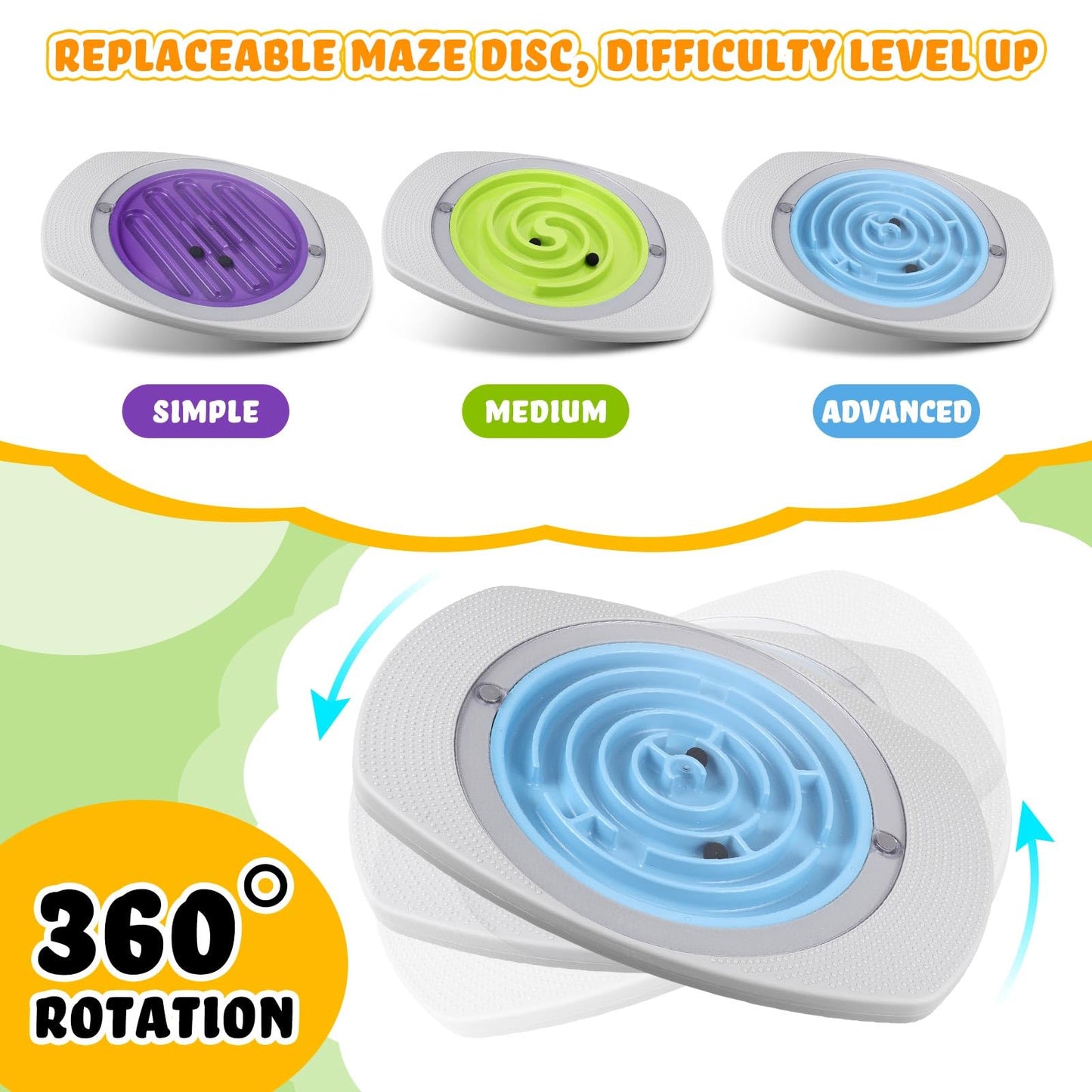 PullCrease Balance Board for Kids – 20-Inch Maze Rocker with 2 Balls