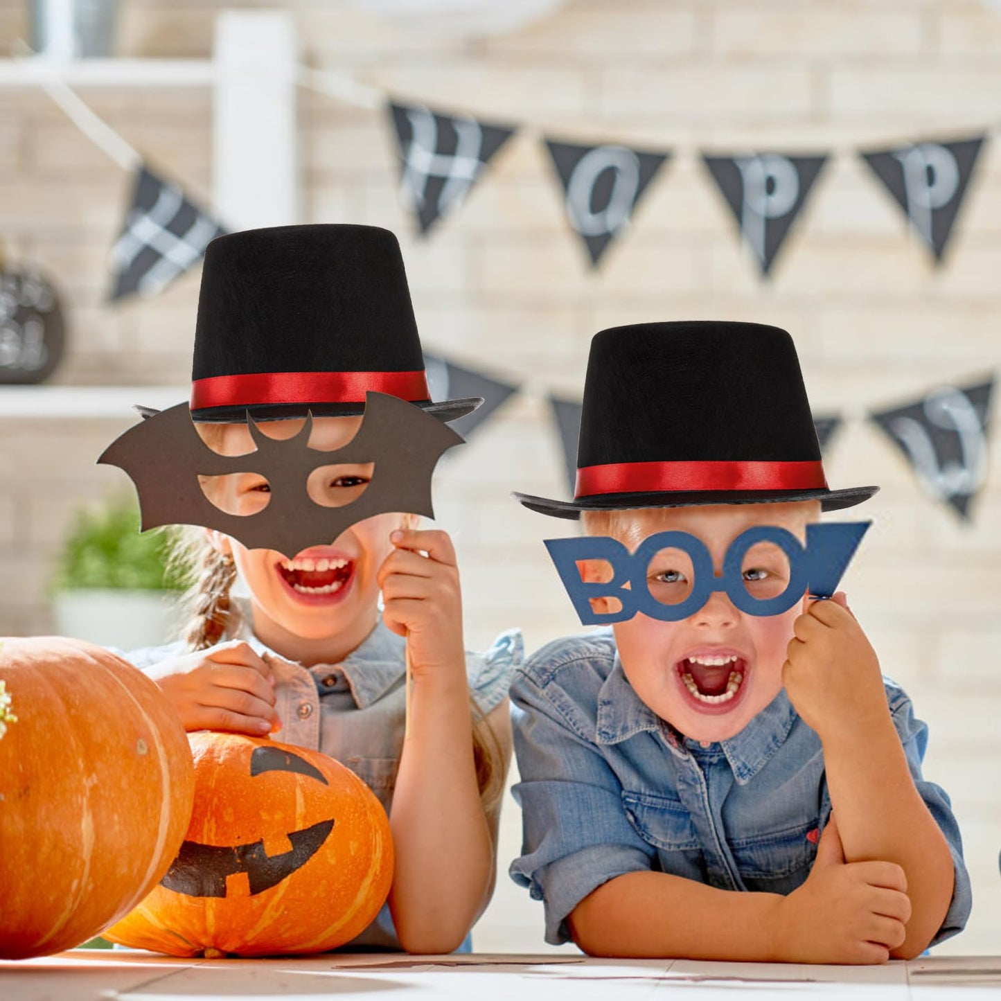 Pumtus 3 Pack Black Felt Top Hat for Kids – Retro Costume & Party Hat