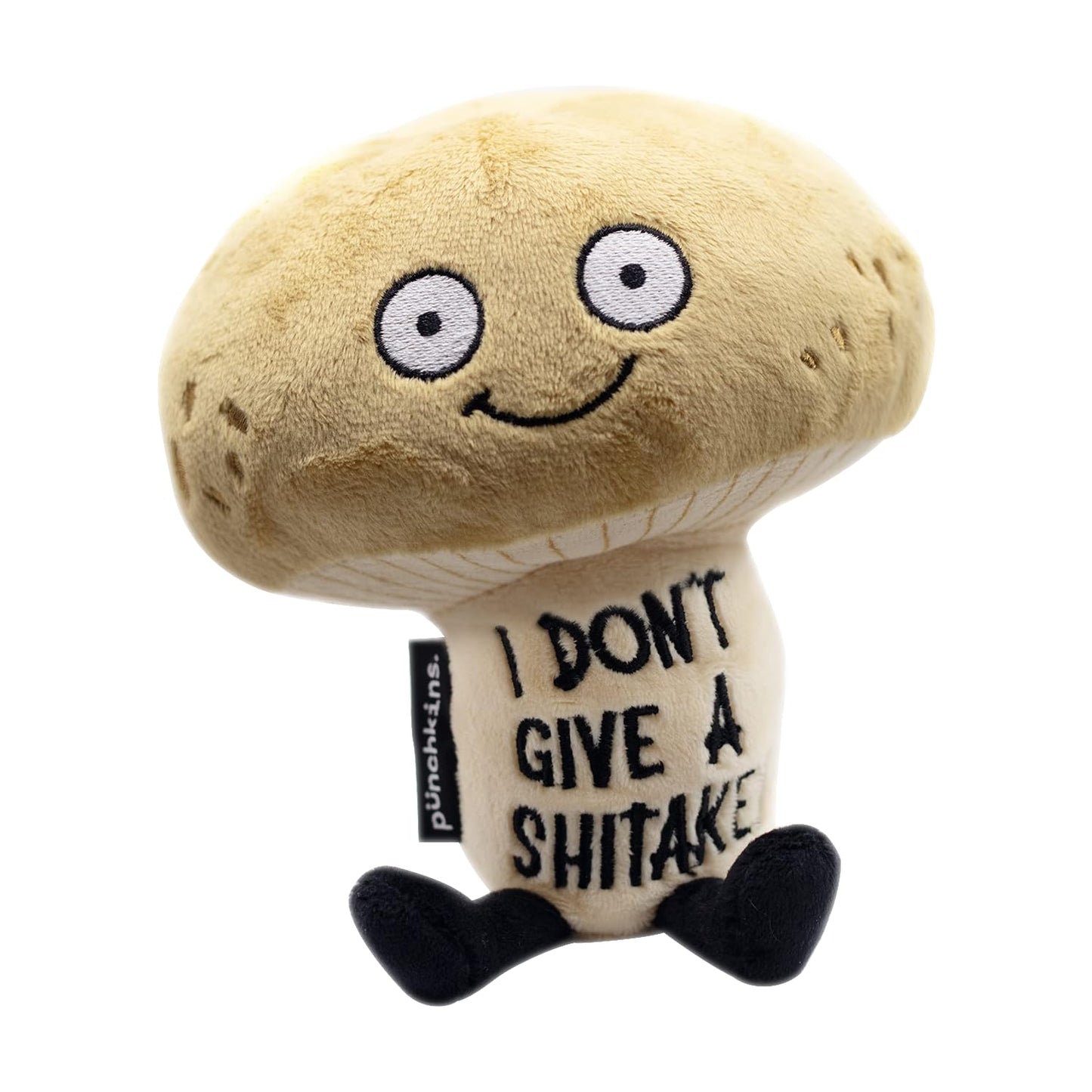 Punchkins Mushroom Plushie - I Don't Give A Shitake Sassy Plush for Food Lovers